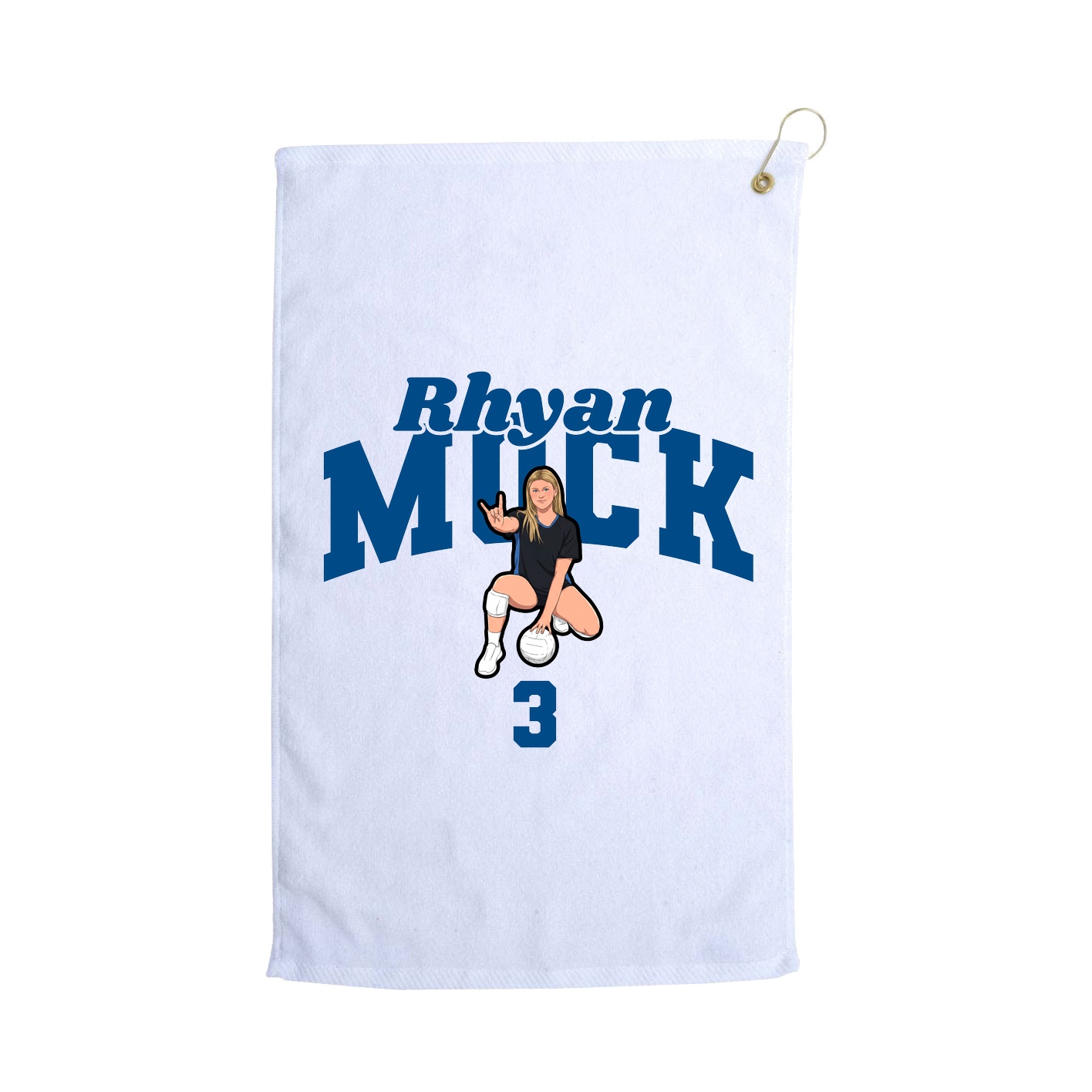 Golf Towel — Signature Arch in White