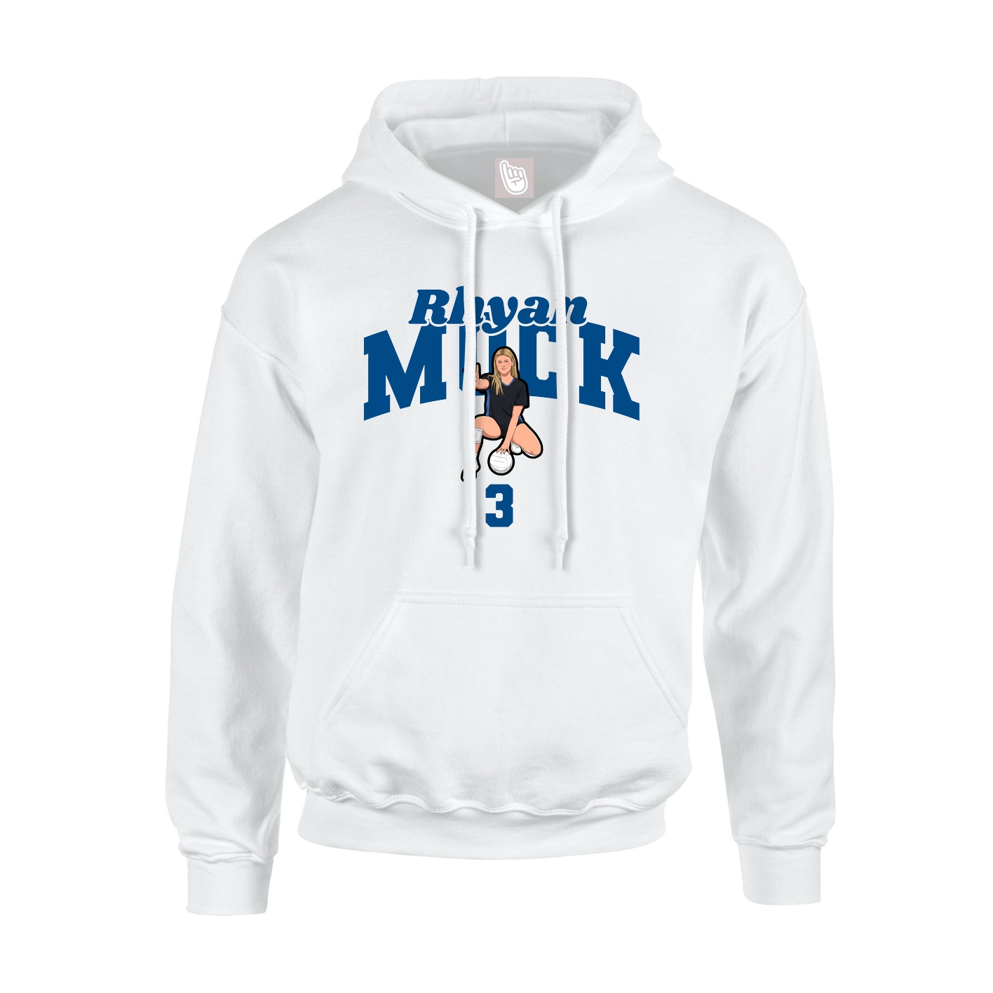 Youth Hoodie — Signature Arch in White