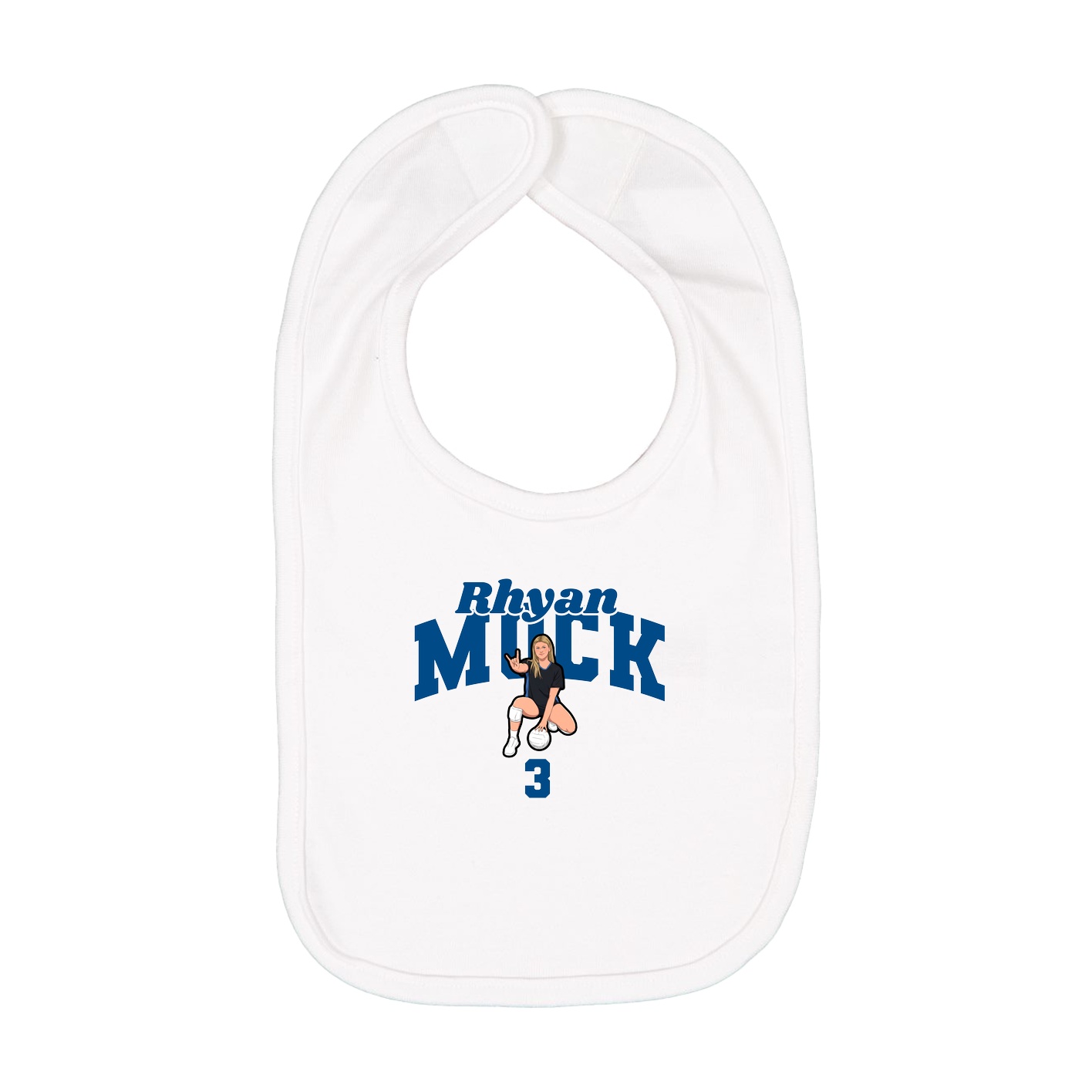 Infant Bib — Signature Arch in White