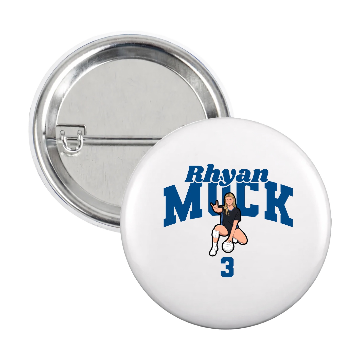 Game Day Button — Signature Arch in White