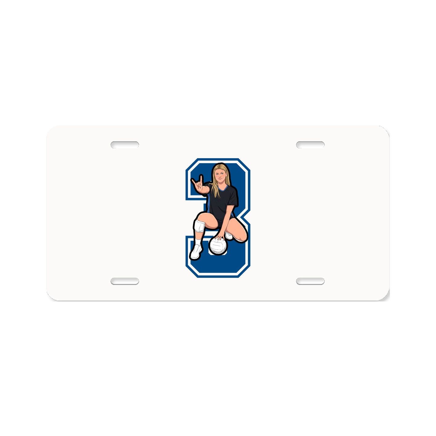 License Plate — Number in Classic