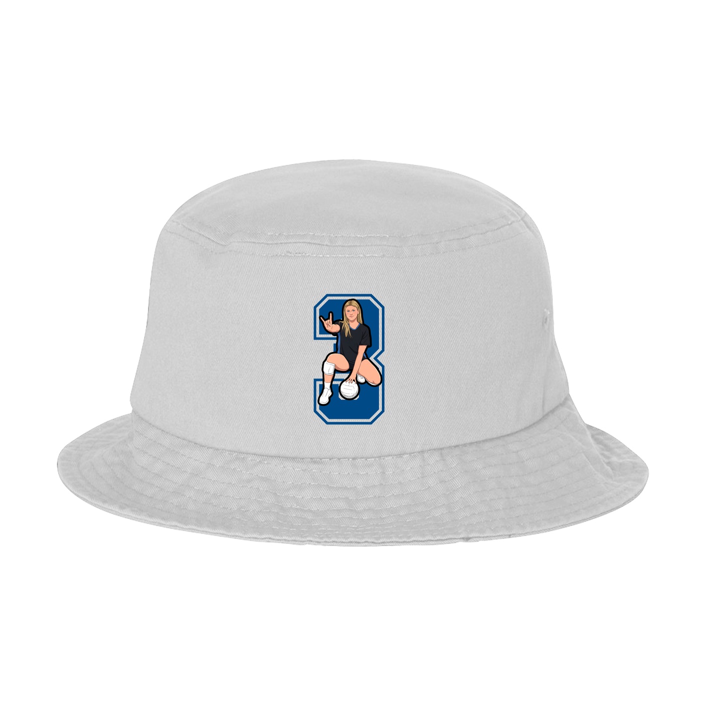 Bucket Cap — Number in White