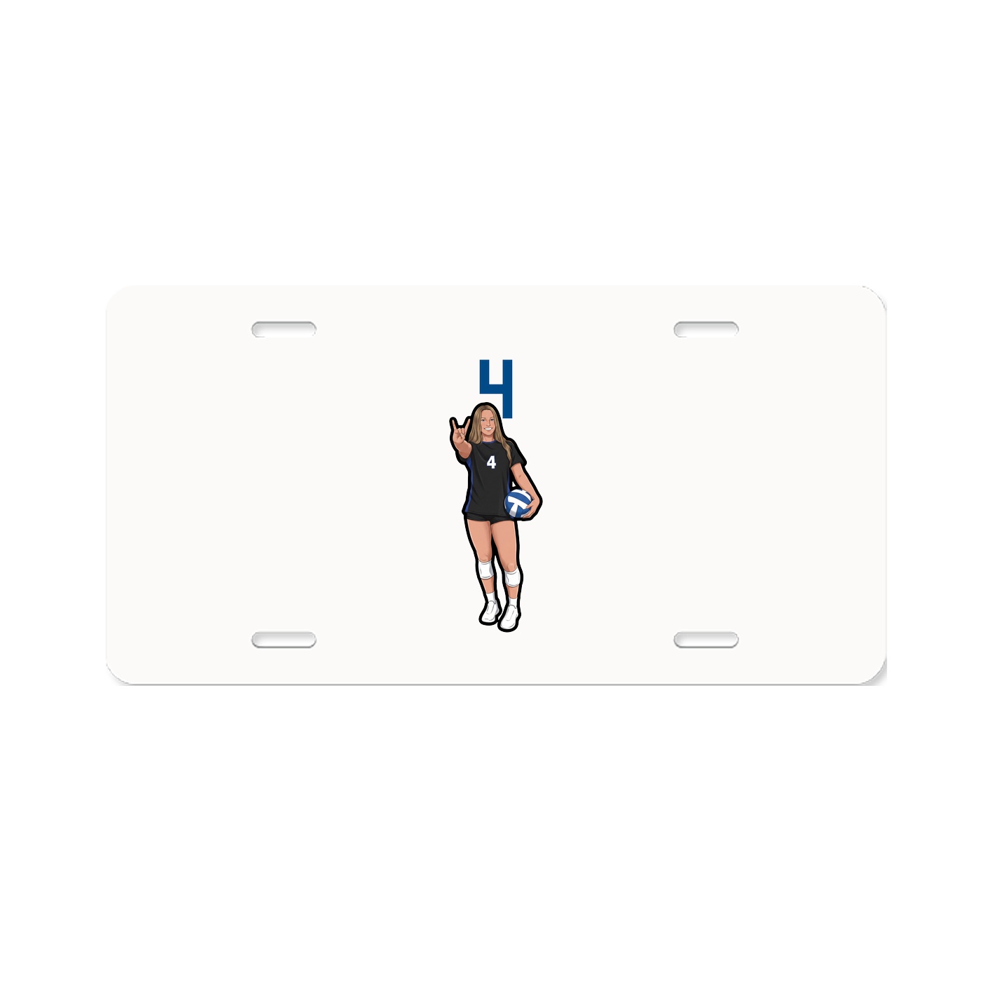 License Plate — Number Top in Classic