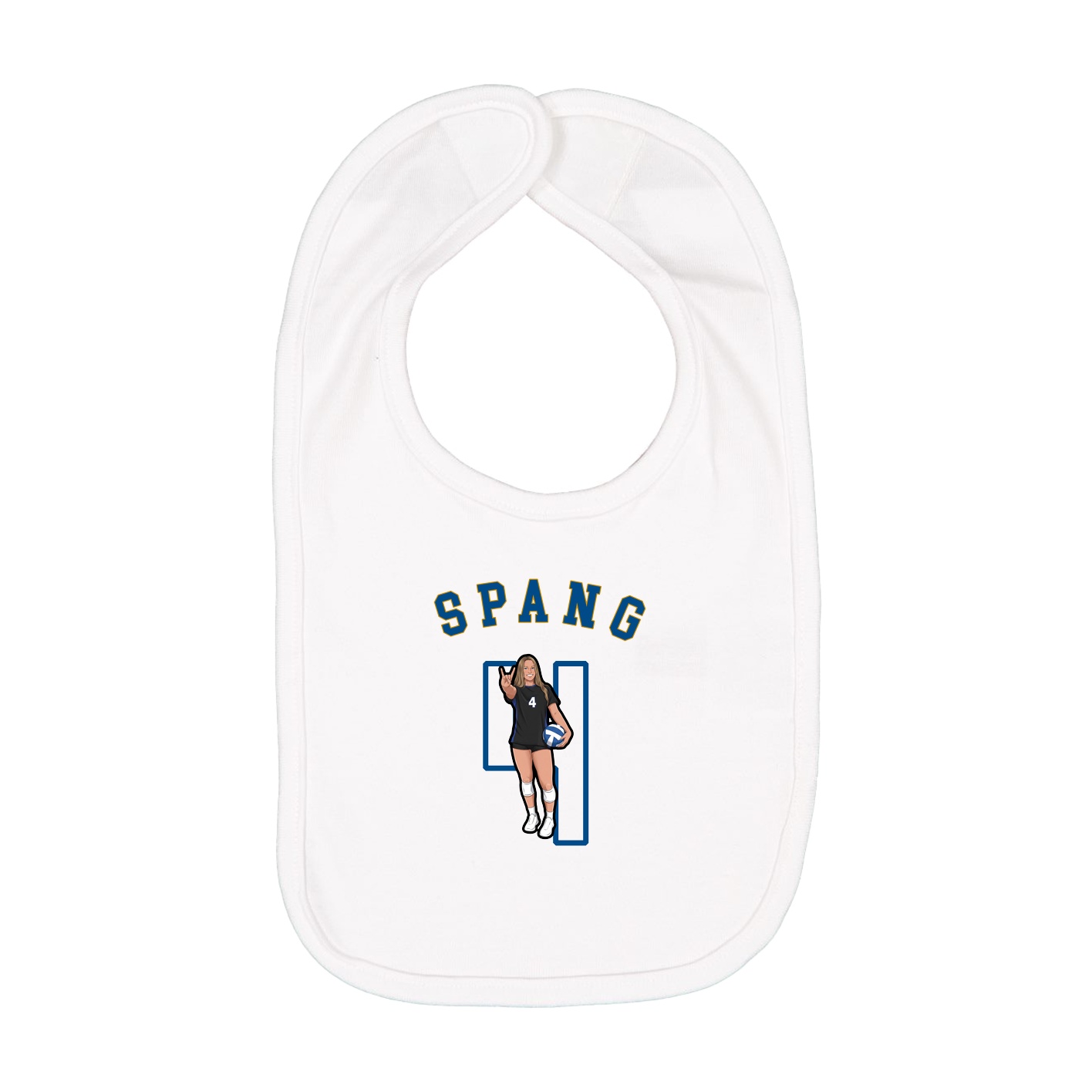 Infant Bib — Shirsey Arch in White