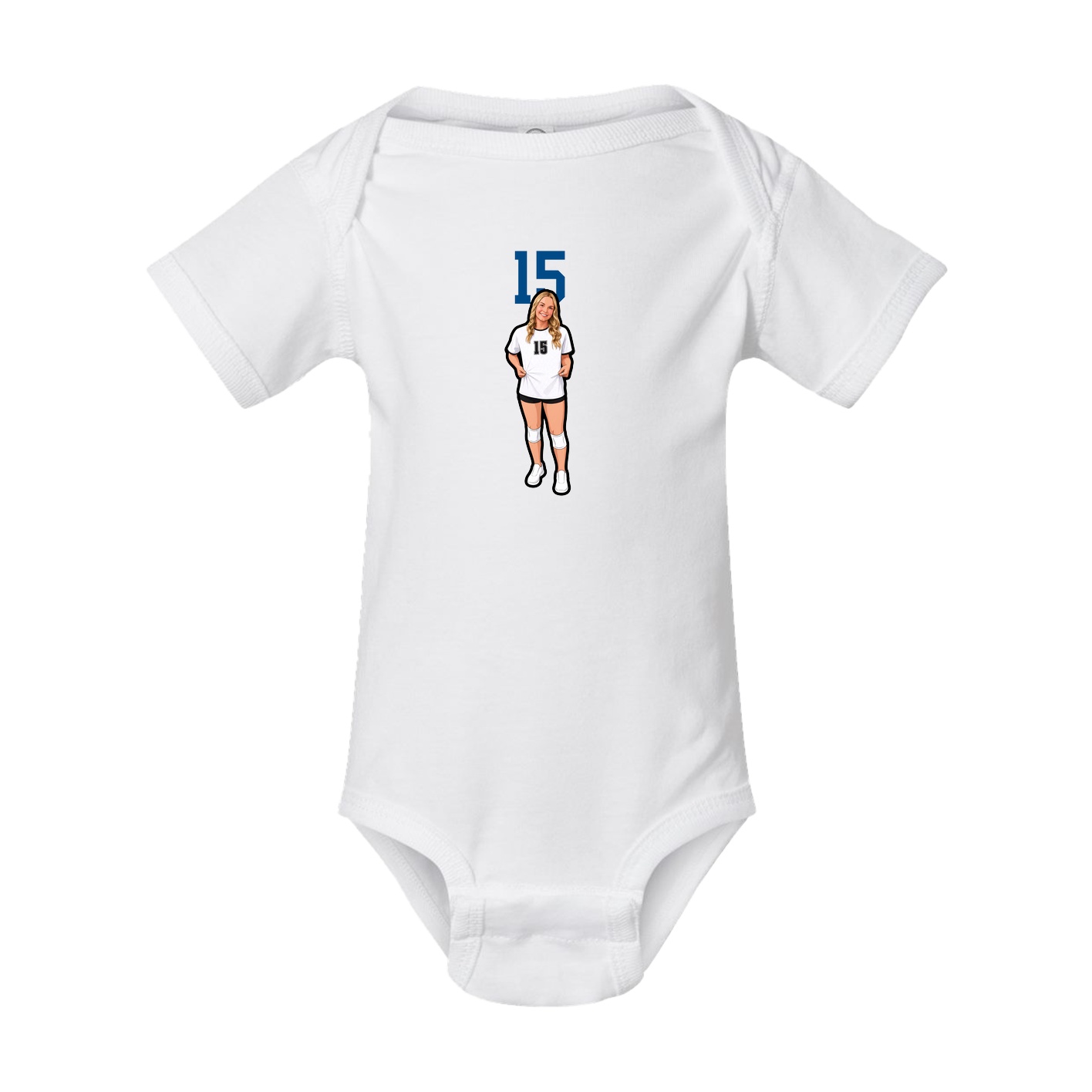 Baby Onesie — Number Top in White