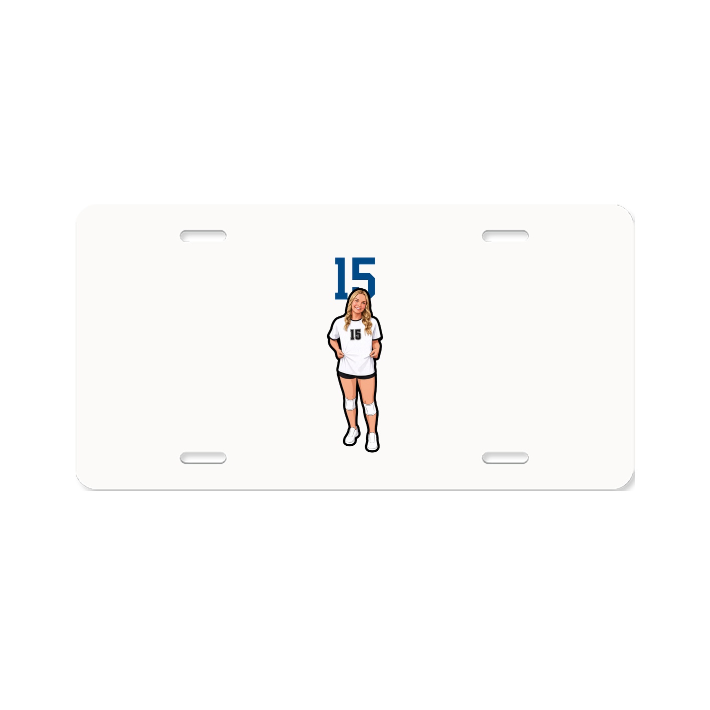 License Plate — Number Top in Classic
