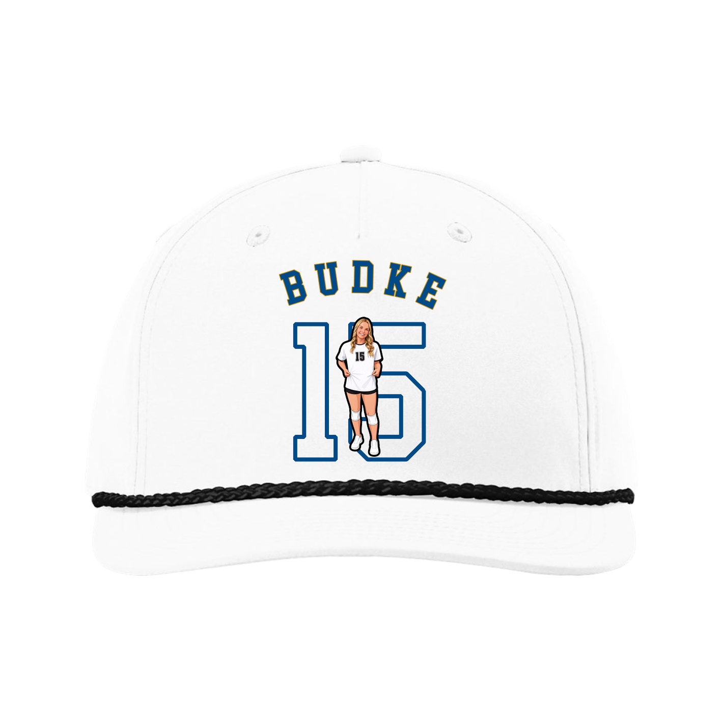 Five-Panel Classic Rope Cap — Shirsey Arch in White