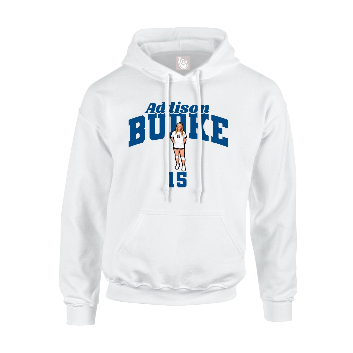 Hoodie — Signature Arch in White