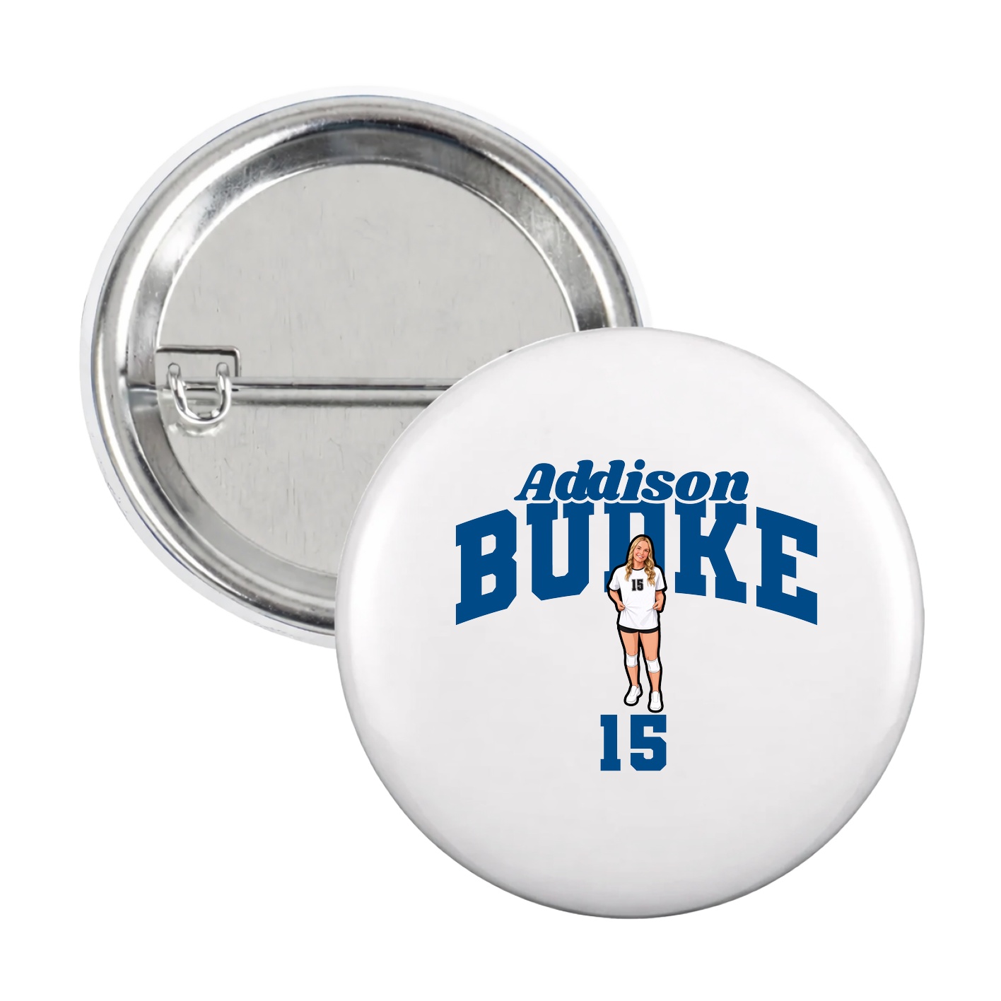 Game Day Button — Signature Arch in White