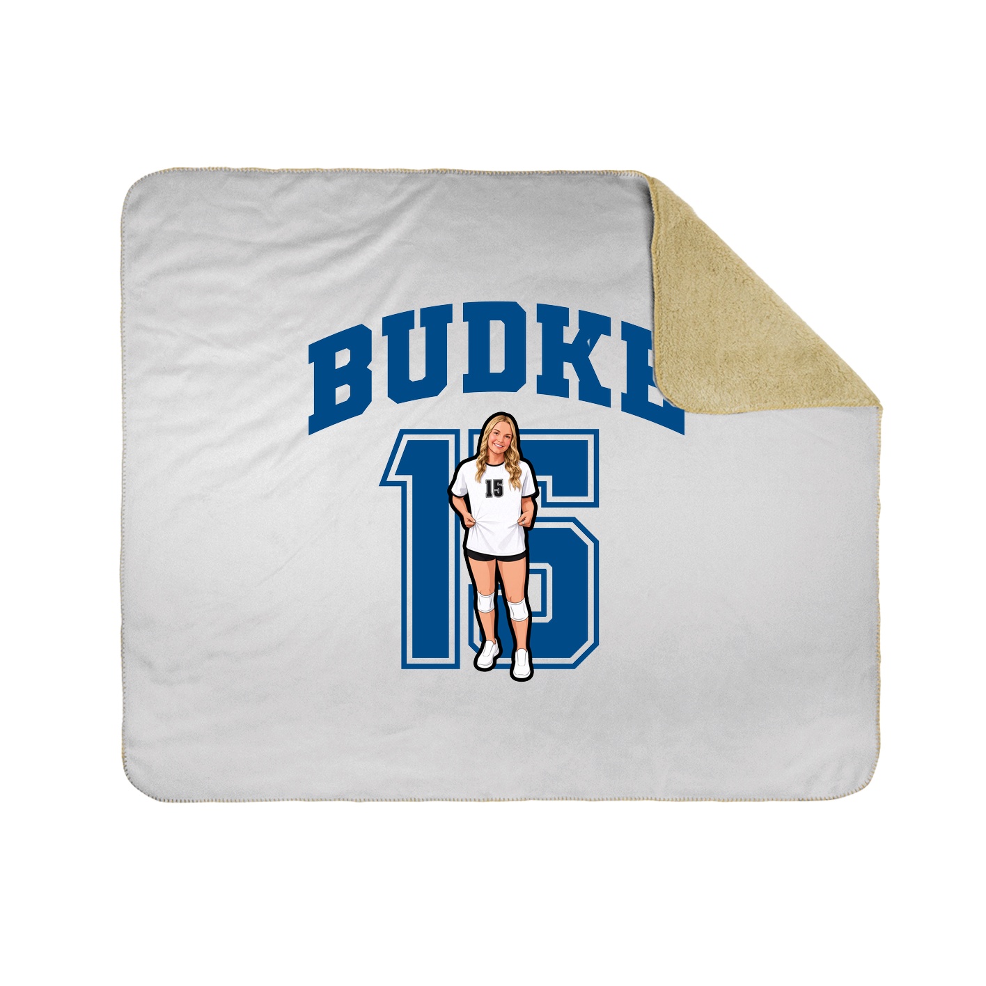 Throw Blanket — Number in White