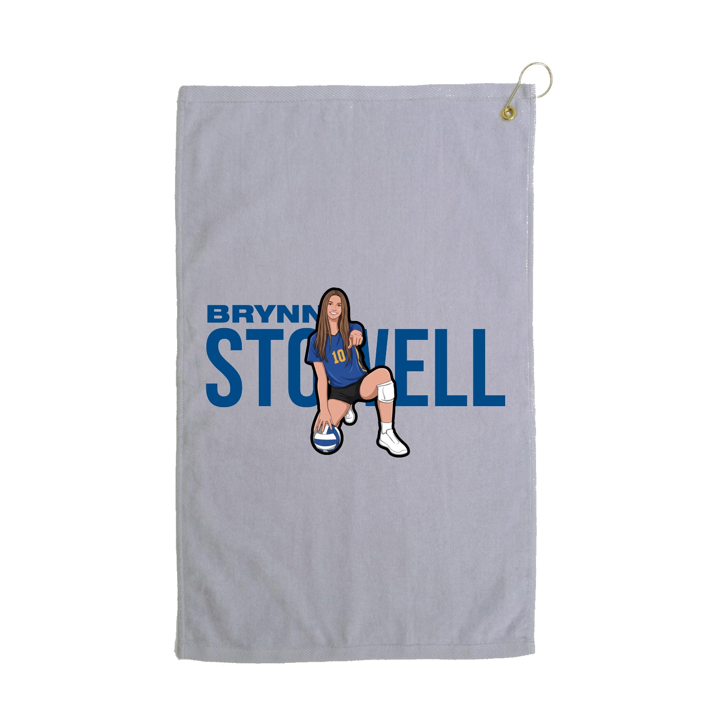Golf Towel — Player Name in Grey