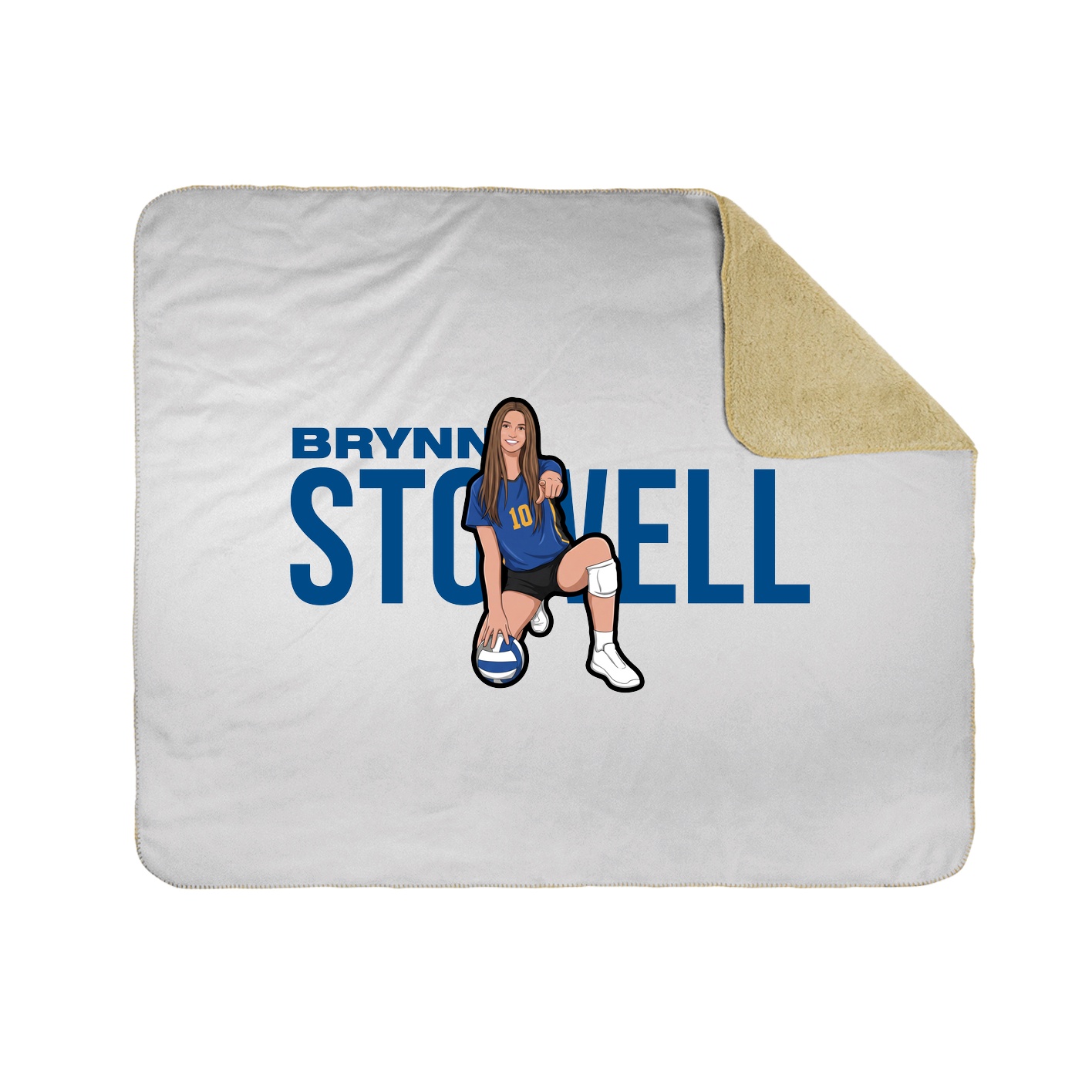 Throw Blanket — Player Name in White