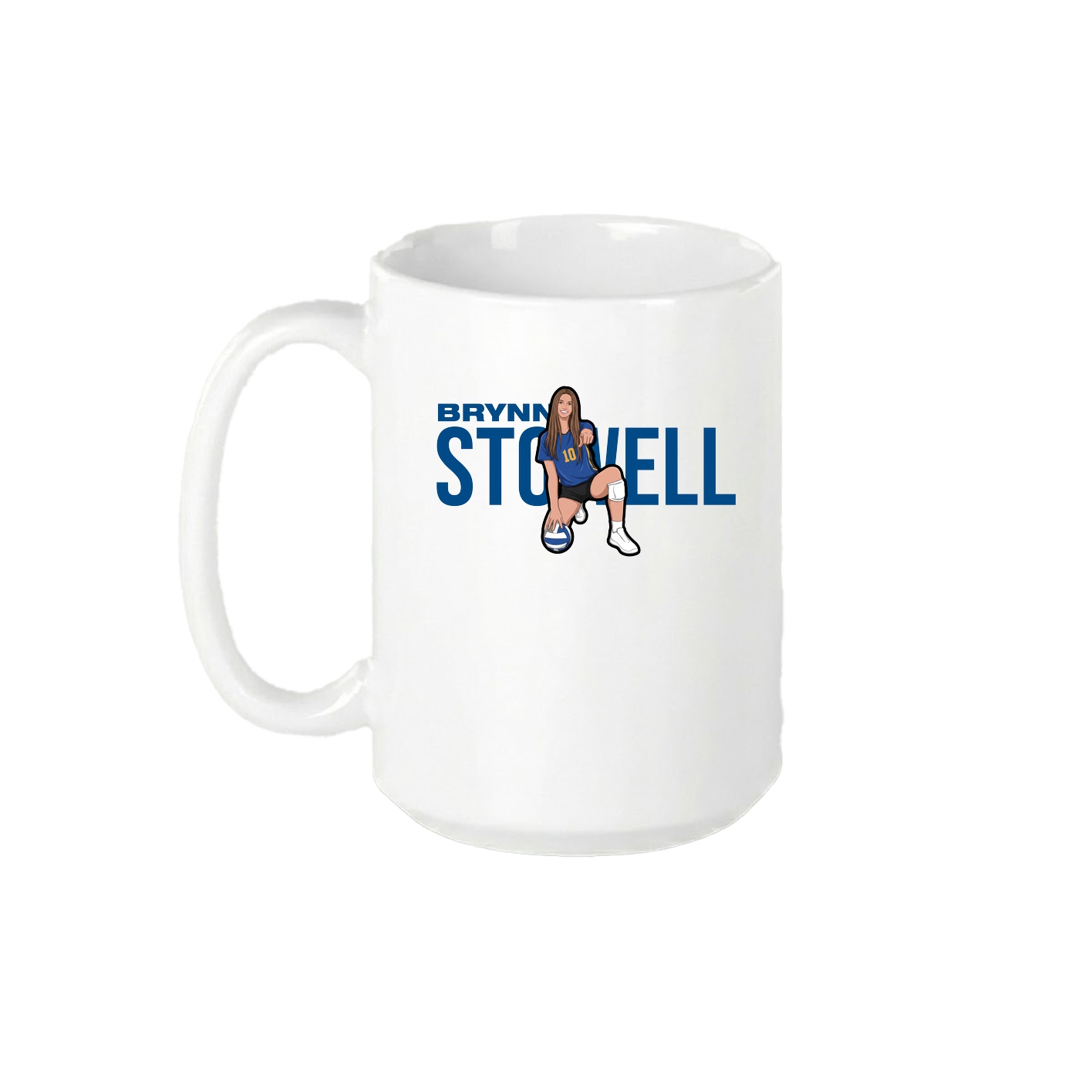15oz Coffee Mug — Player Name in White