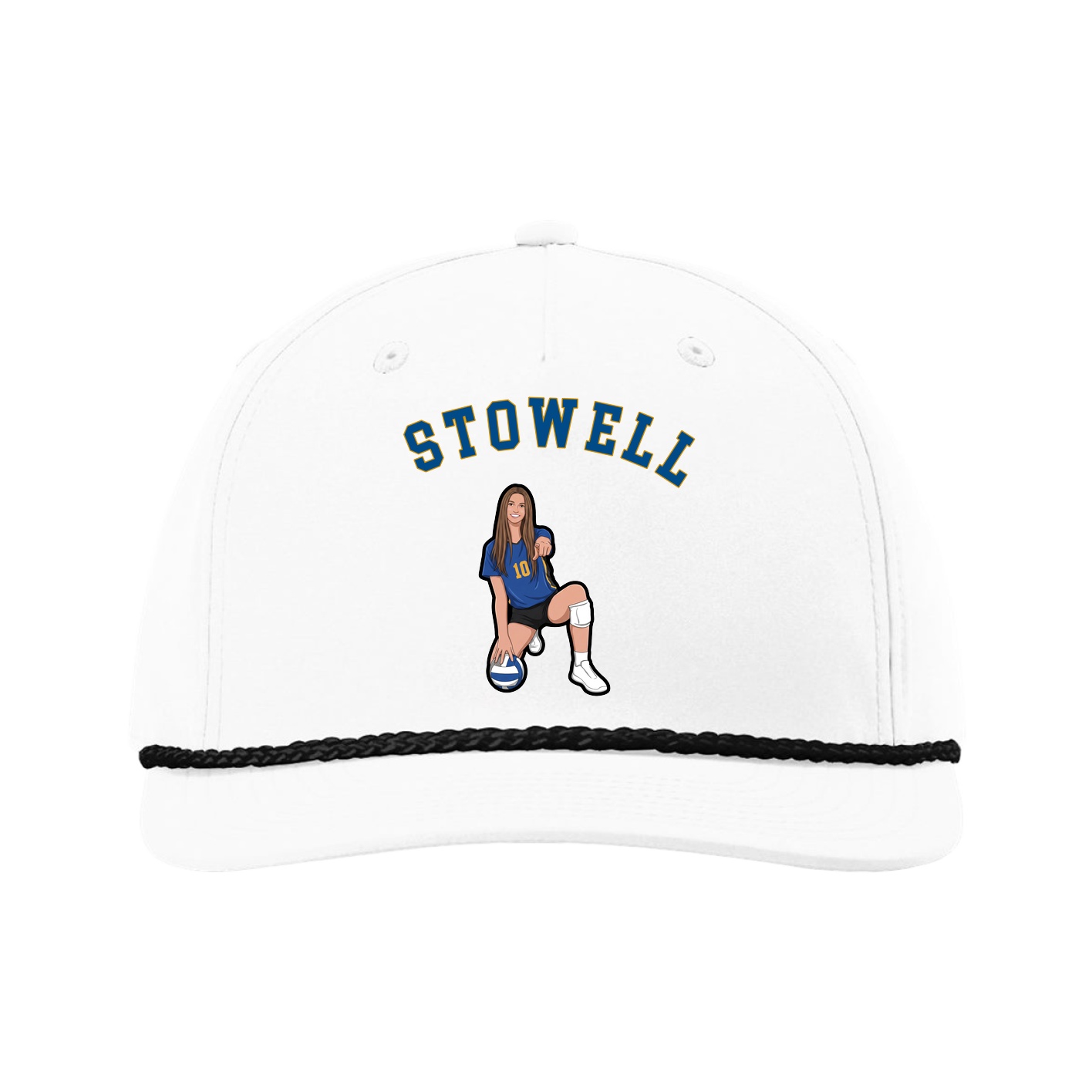 Five-Panel Classic Rope Cap — Shirsey Arch in White