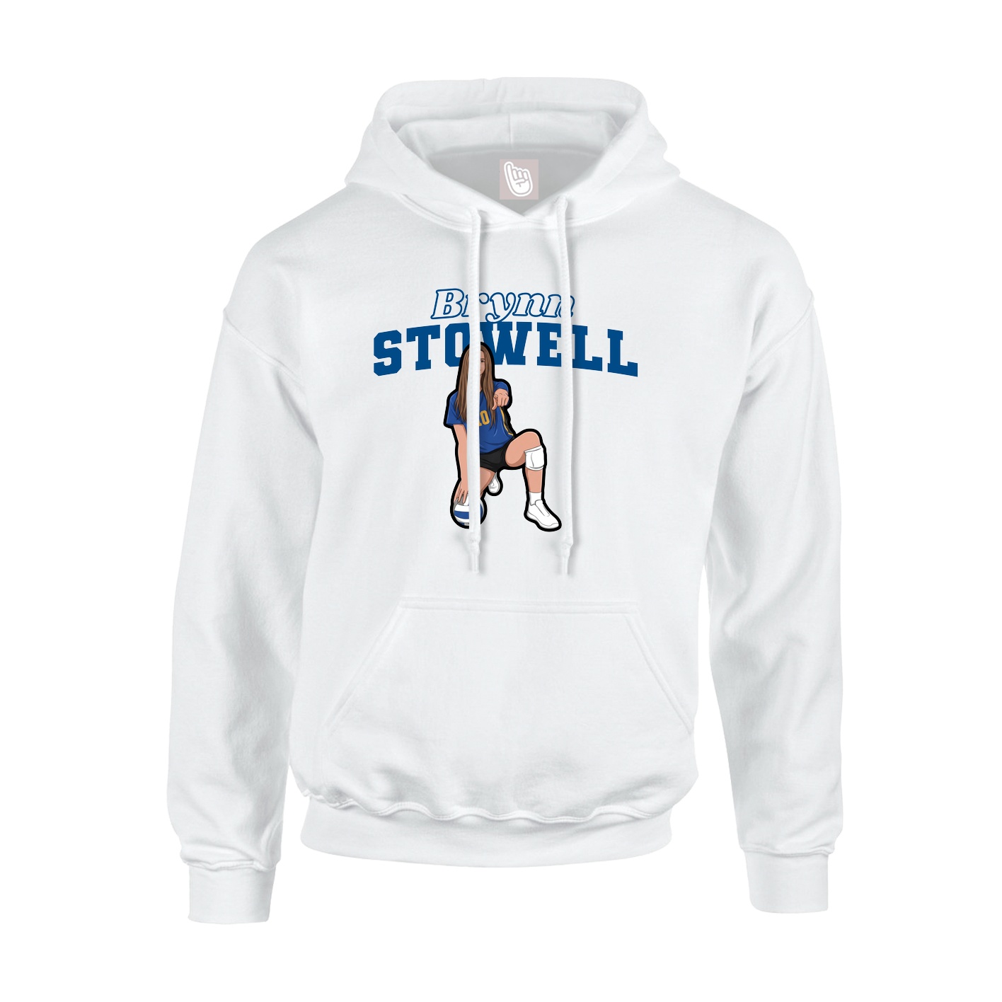 Hoodie — Name Arch in White