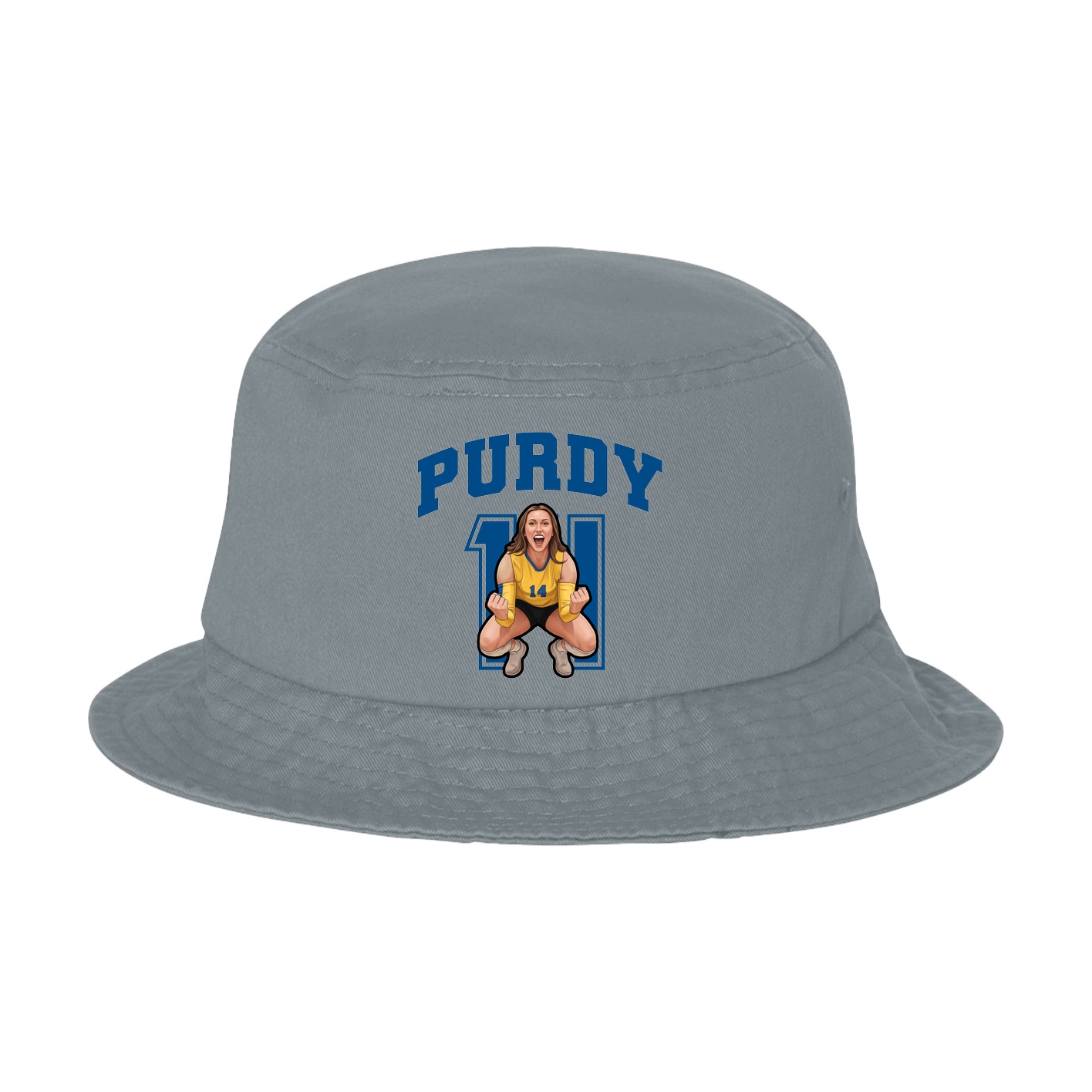 Bucket Cap — Number in Grey