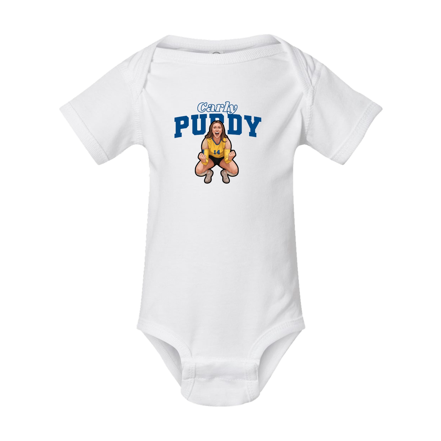 Baby Onesie — Name Arch in White