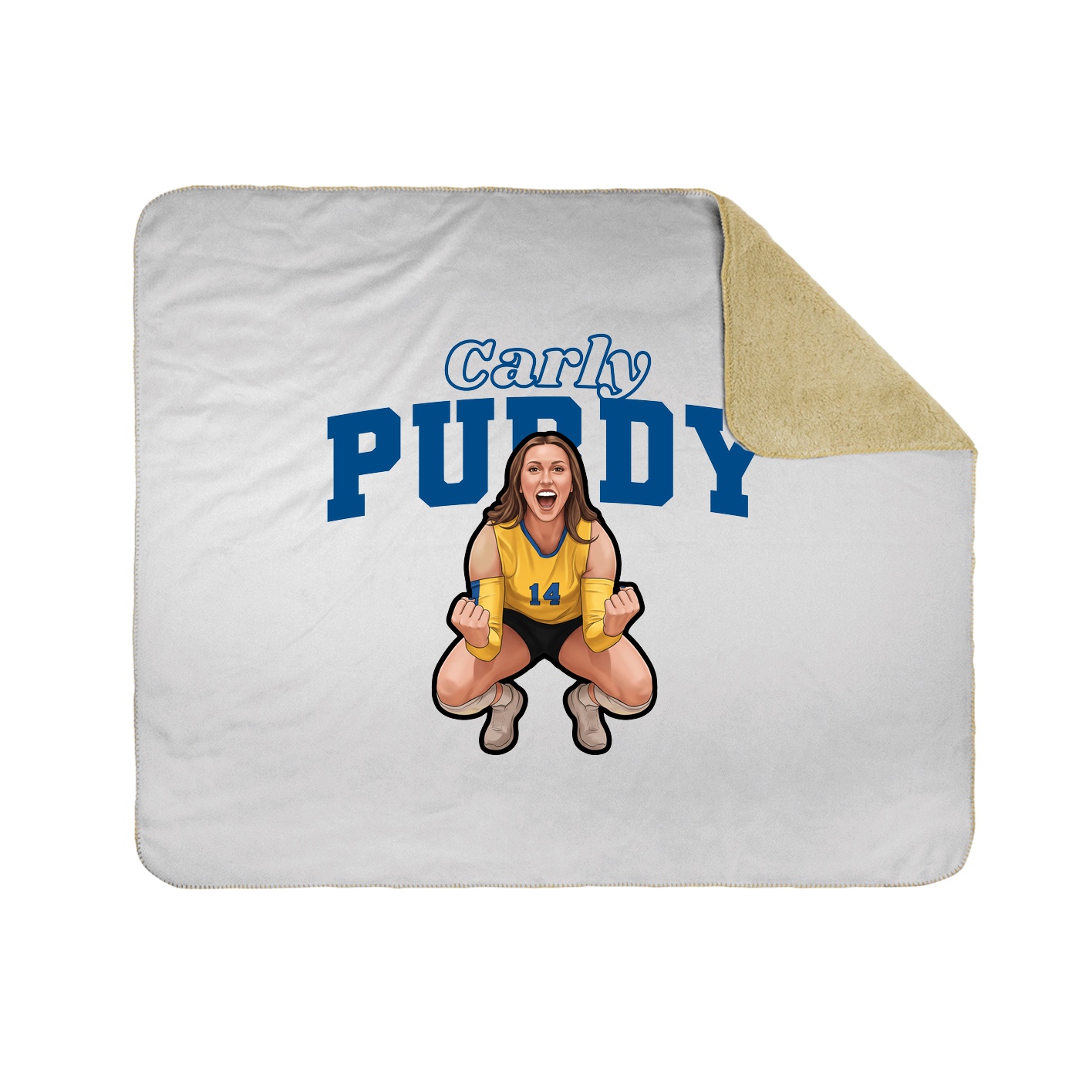 Throw Blanket — Name Arch in White