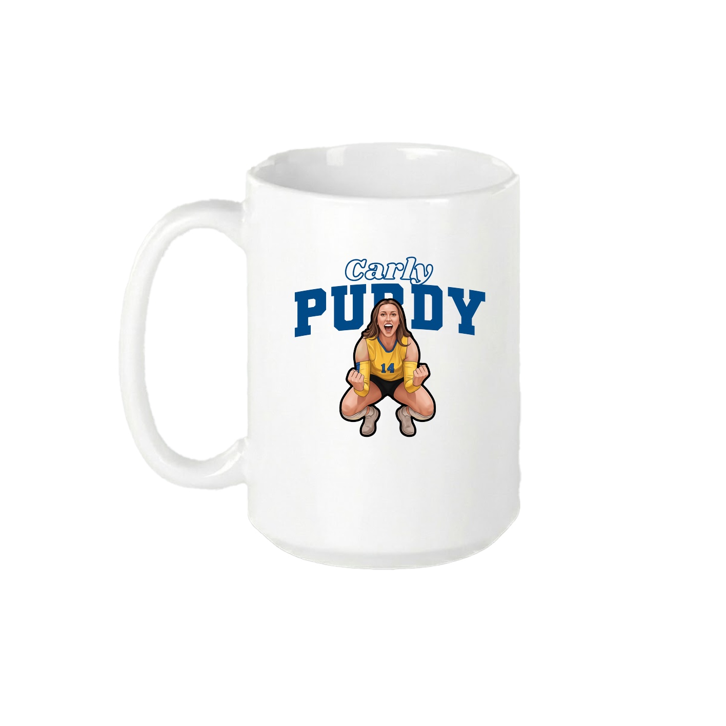 15oz Coffee Mug — Name Arch in White