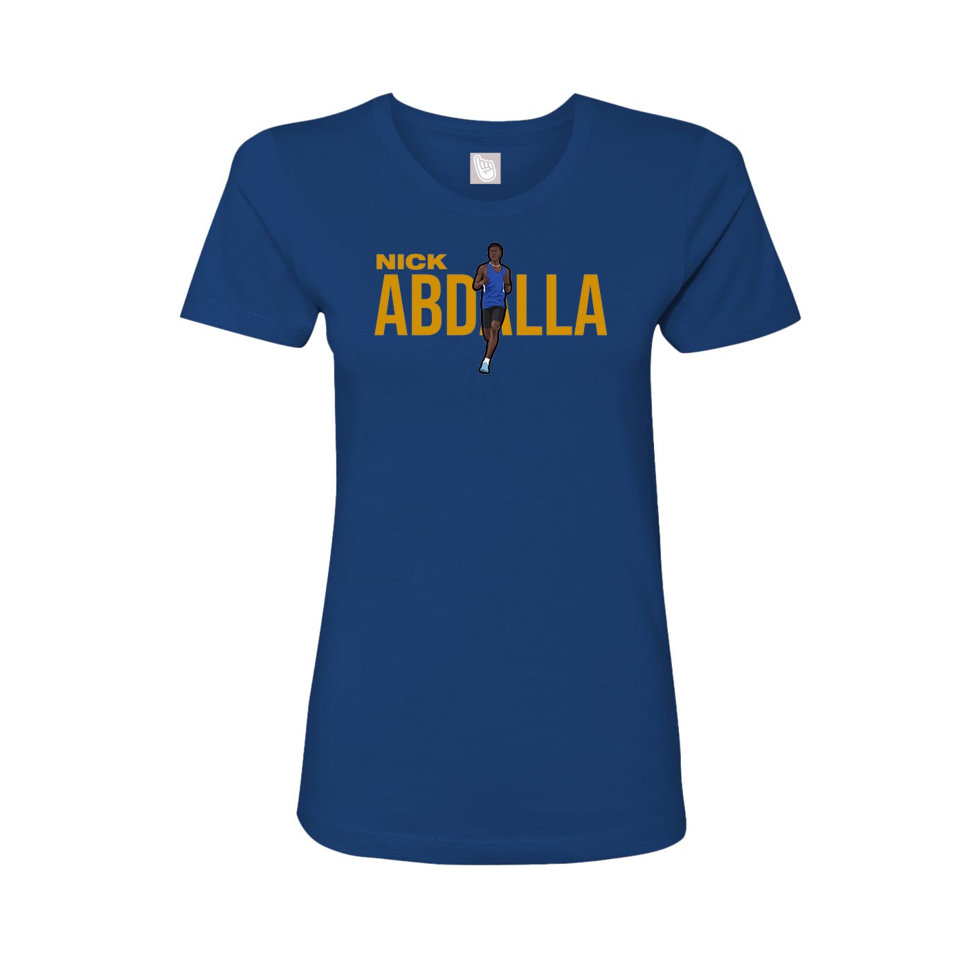 Fitted Women's Tee — Player Name in Royal