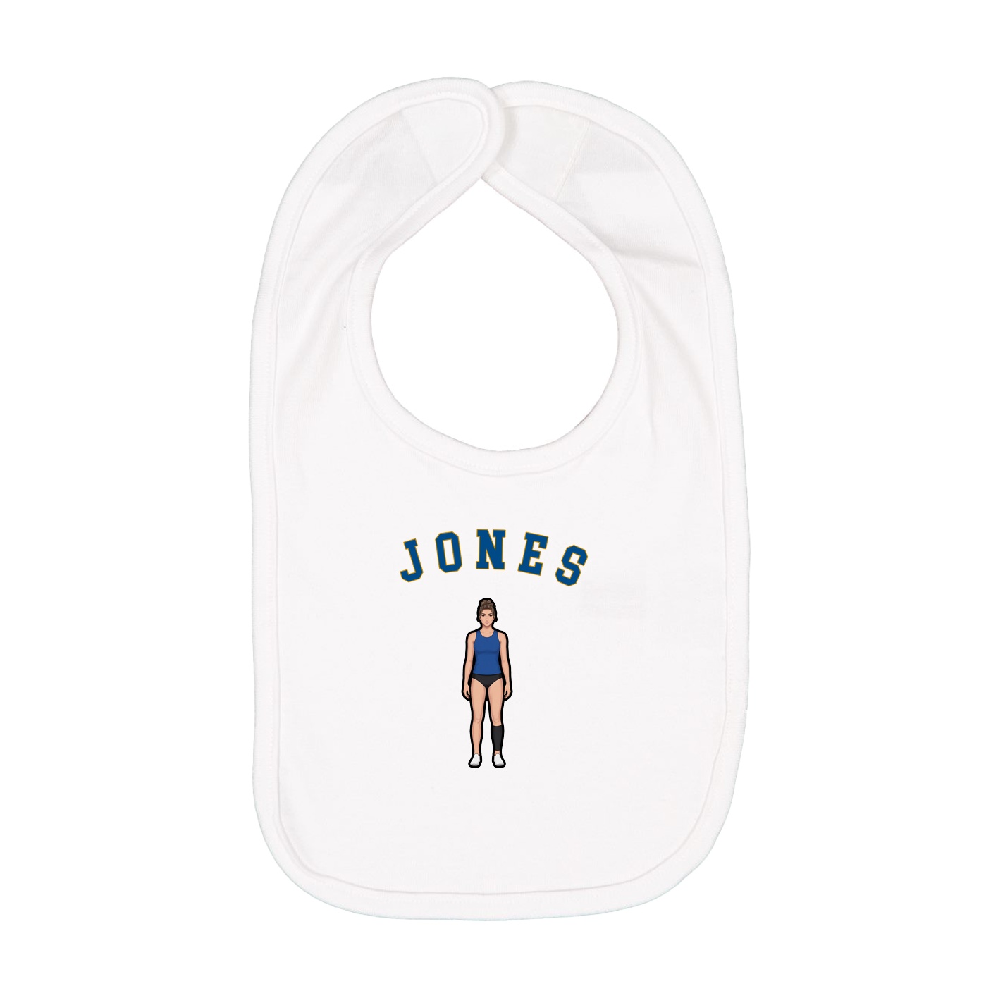 Infant Bib — Shirsey Arch in White