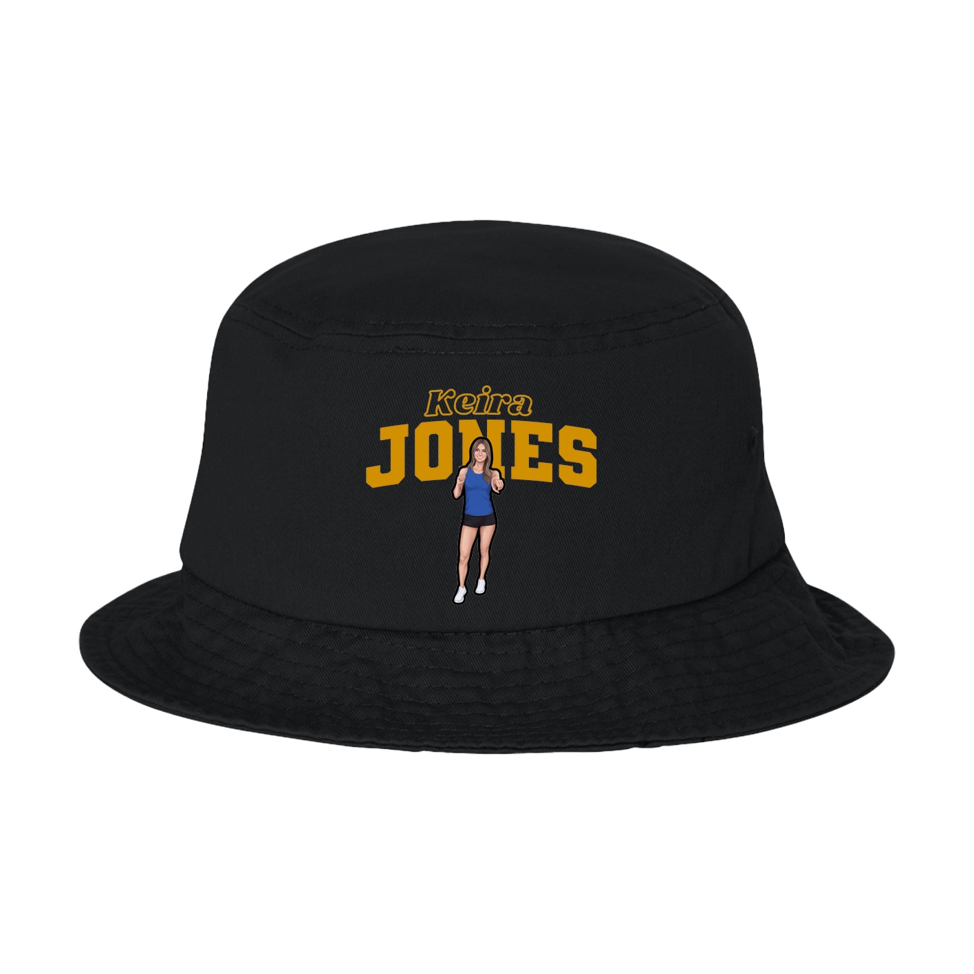 Bucket Cap — Name Arch in Black