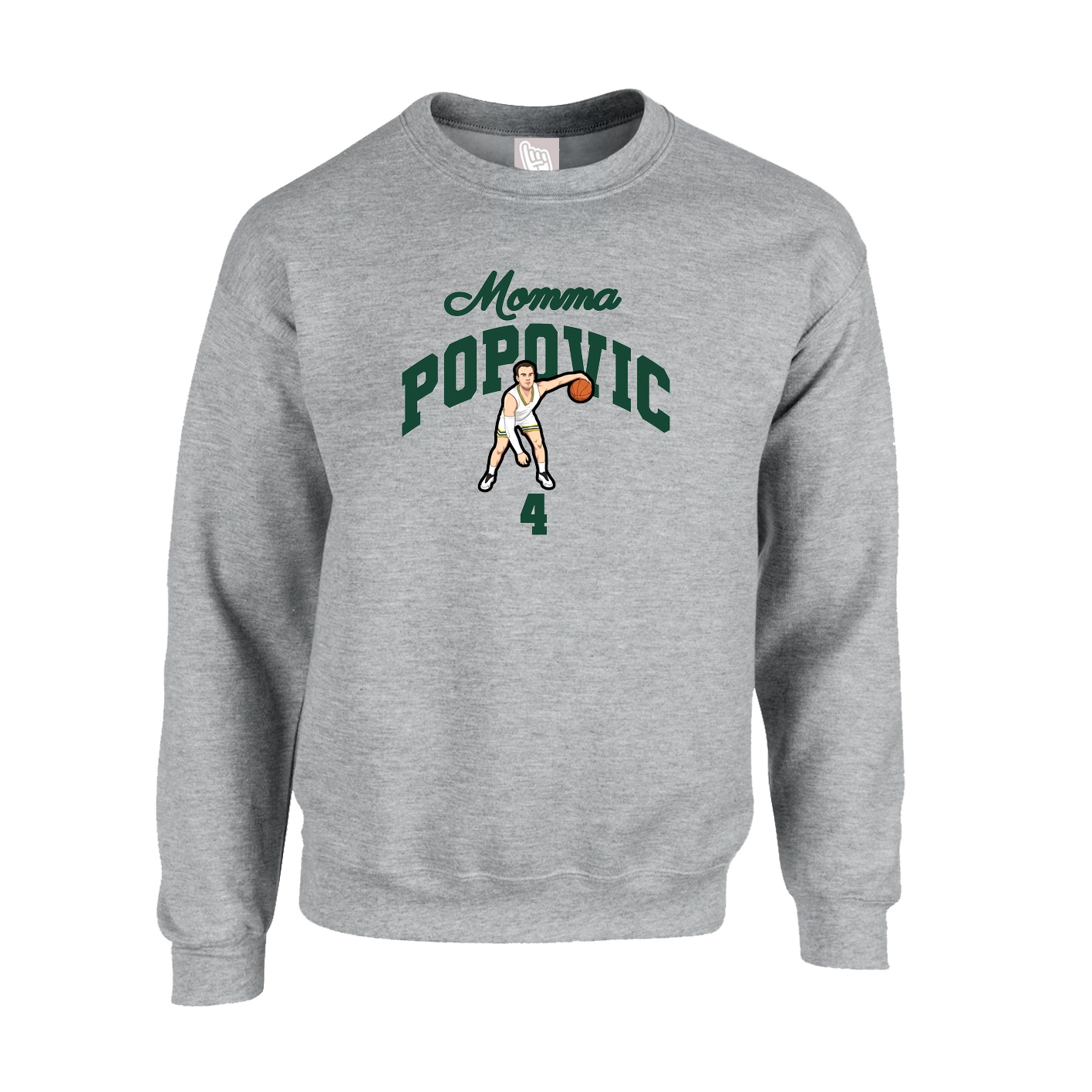 Fleece Crew — Mothers Day Arch in Grey