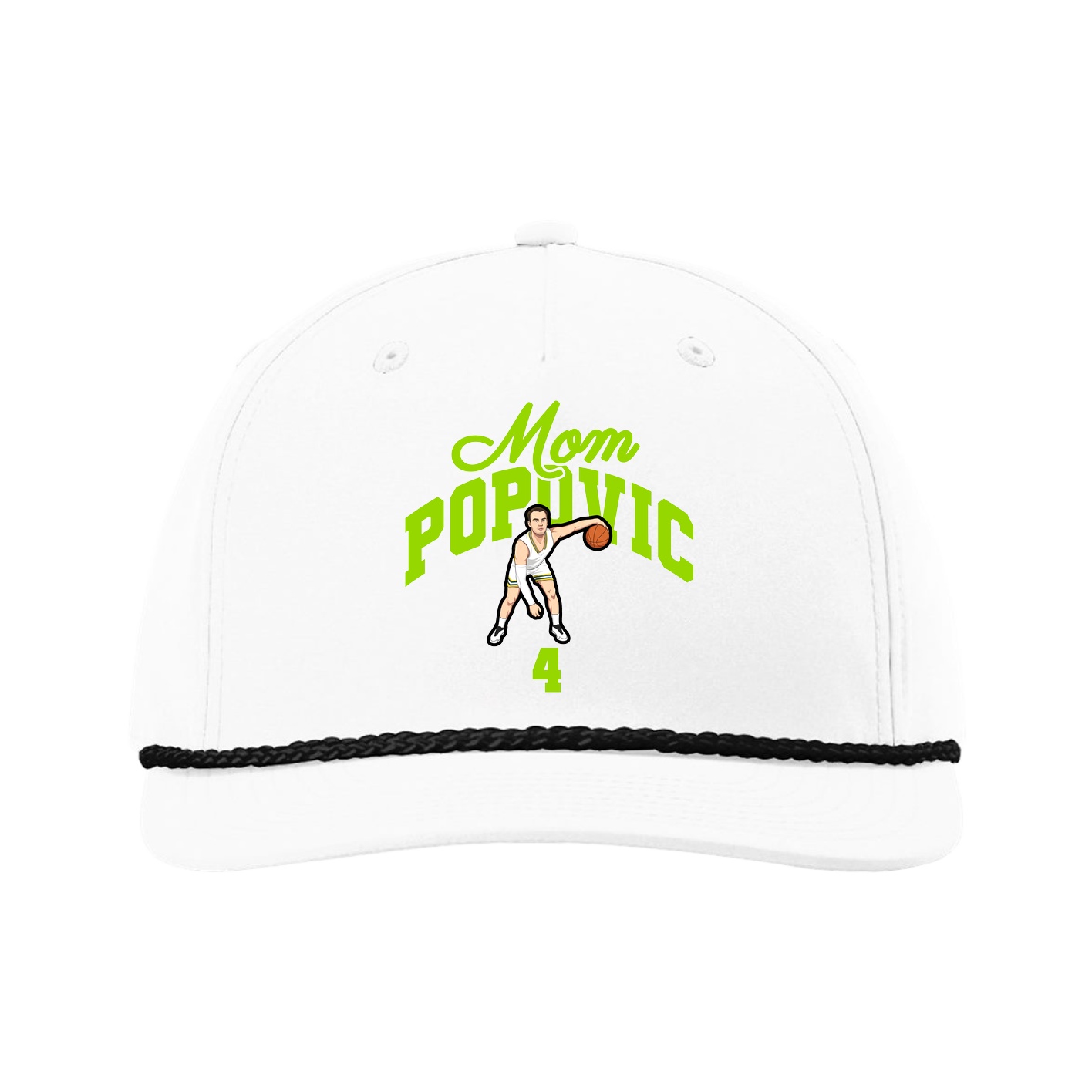Five-Panel Classic Rope Cap — Mothers Day Arch in White