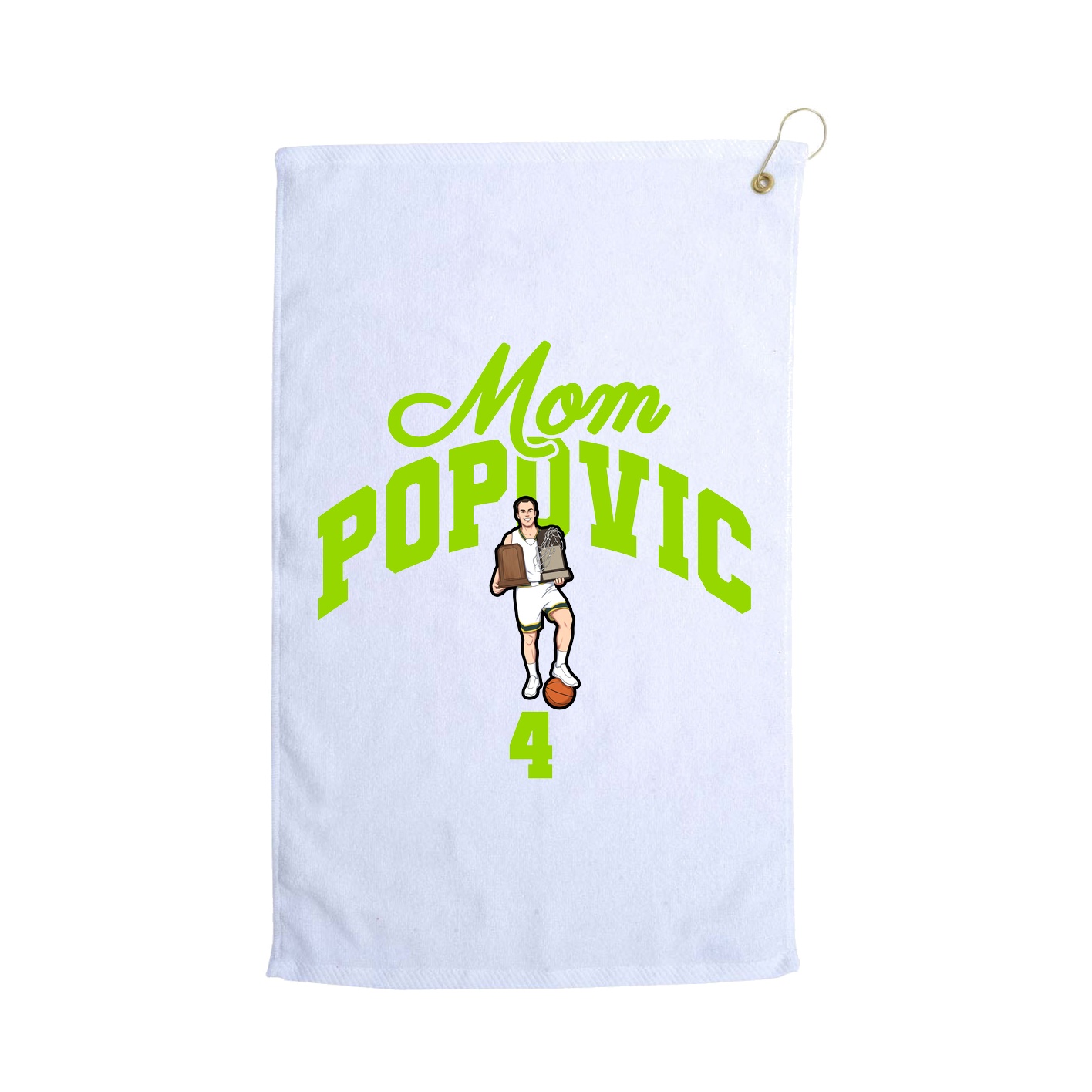Golf Towel — Mothers Day Arch in White