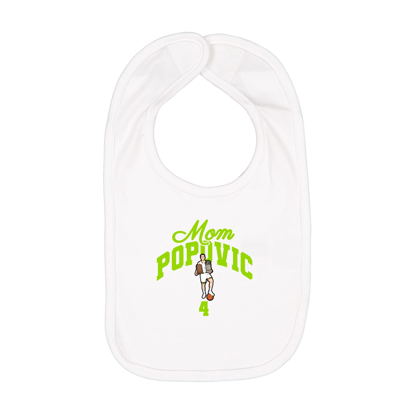 Infant Bib — Mothers Day Arch in White