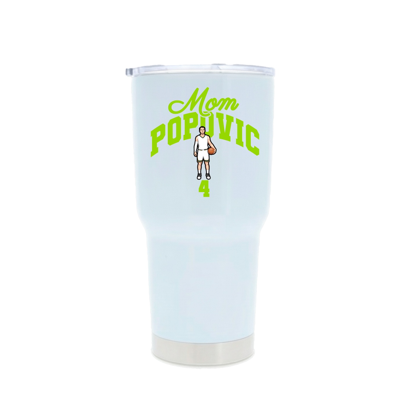 30oz Stainless Steel Tumbler — Mothers Day Arch in White