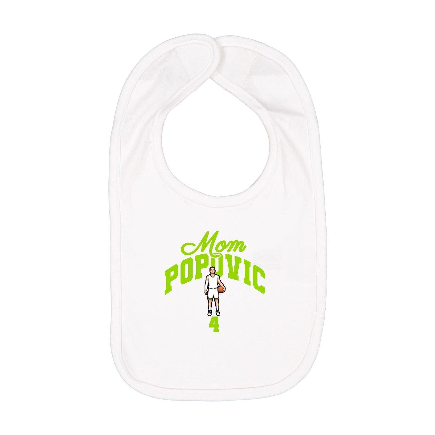 Infant Bib — Mothers Day Arch in White