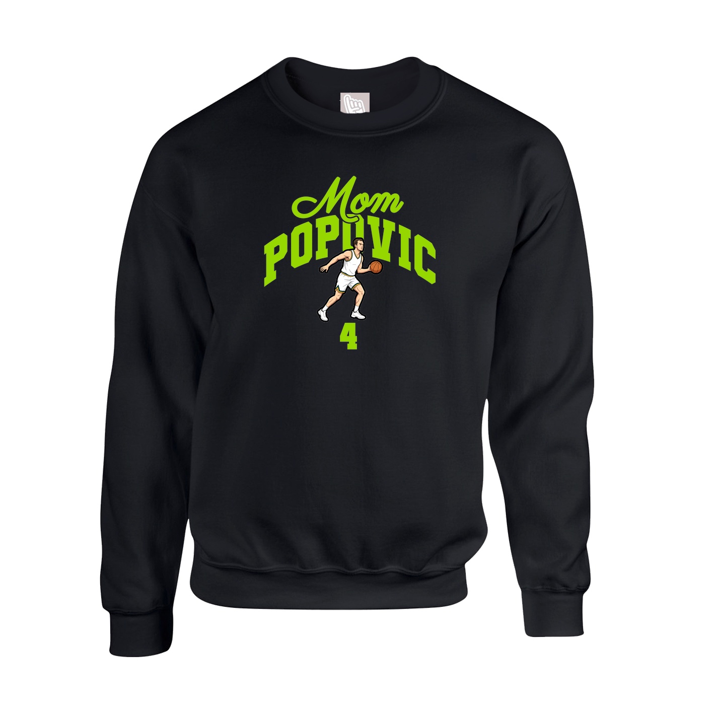 Fleece Crew — Mothers Day Arch in Black