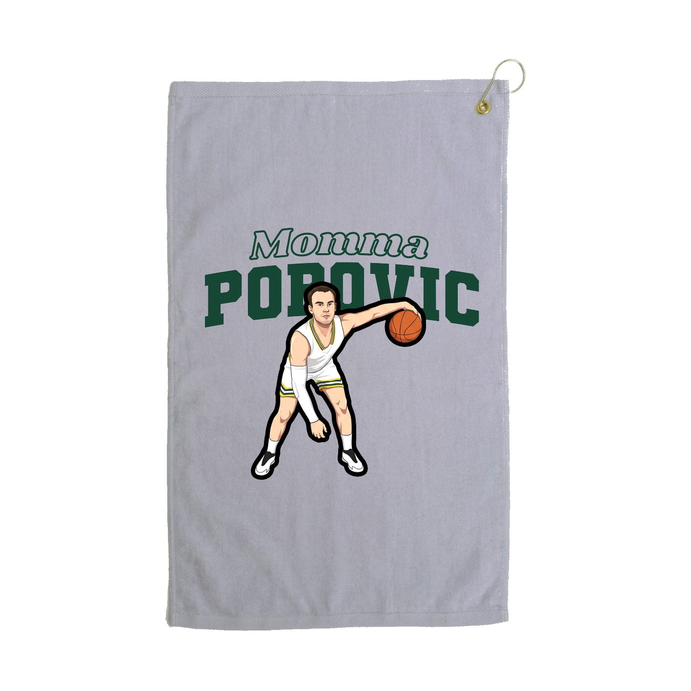 Golf Towel — Mothers Day Block in Grey