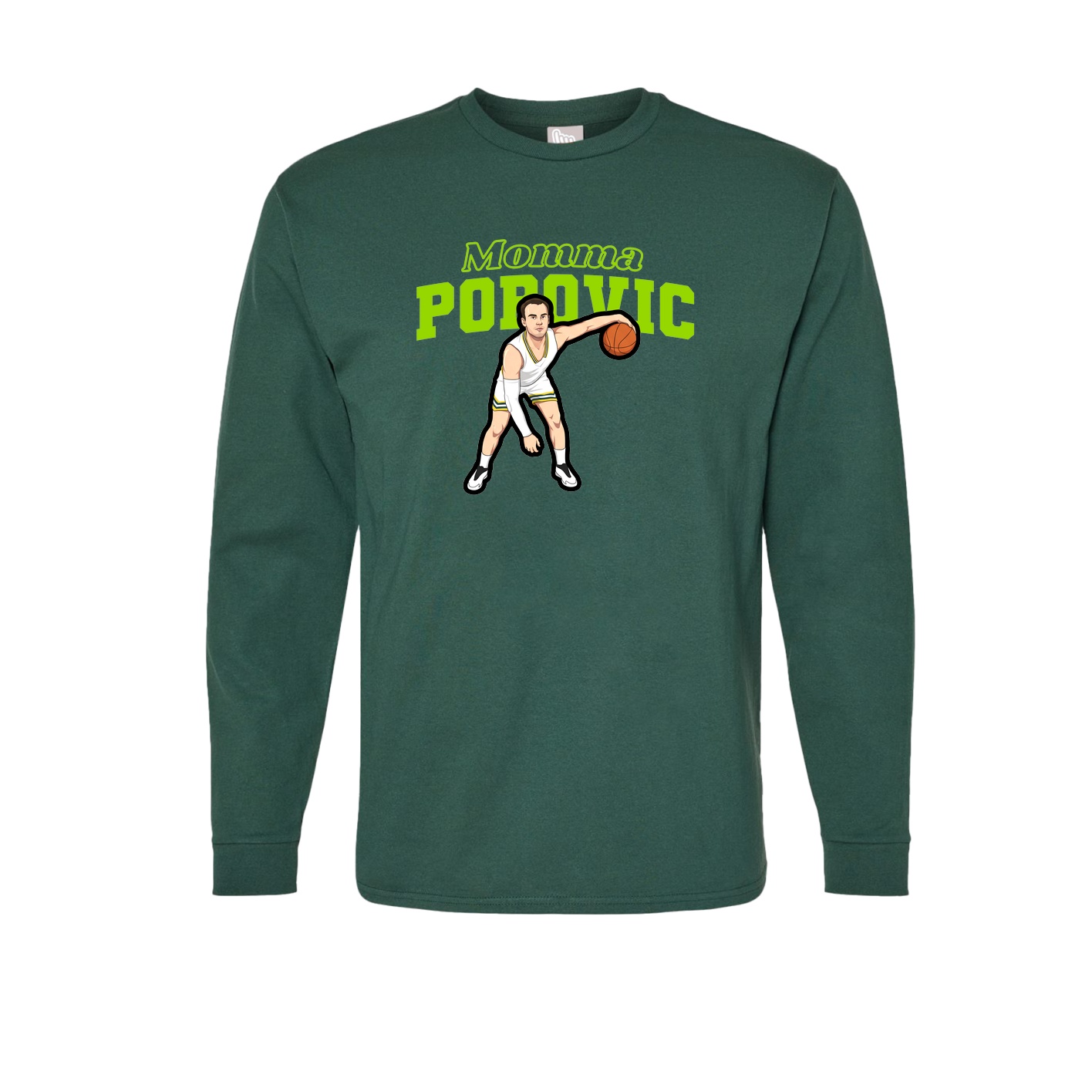 Long Sleeve Tee — Mothers Day Block in Green