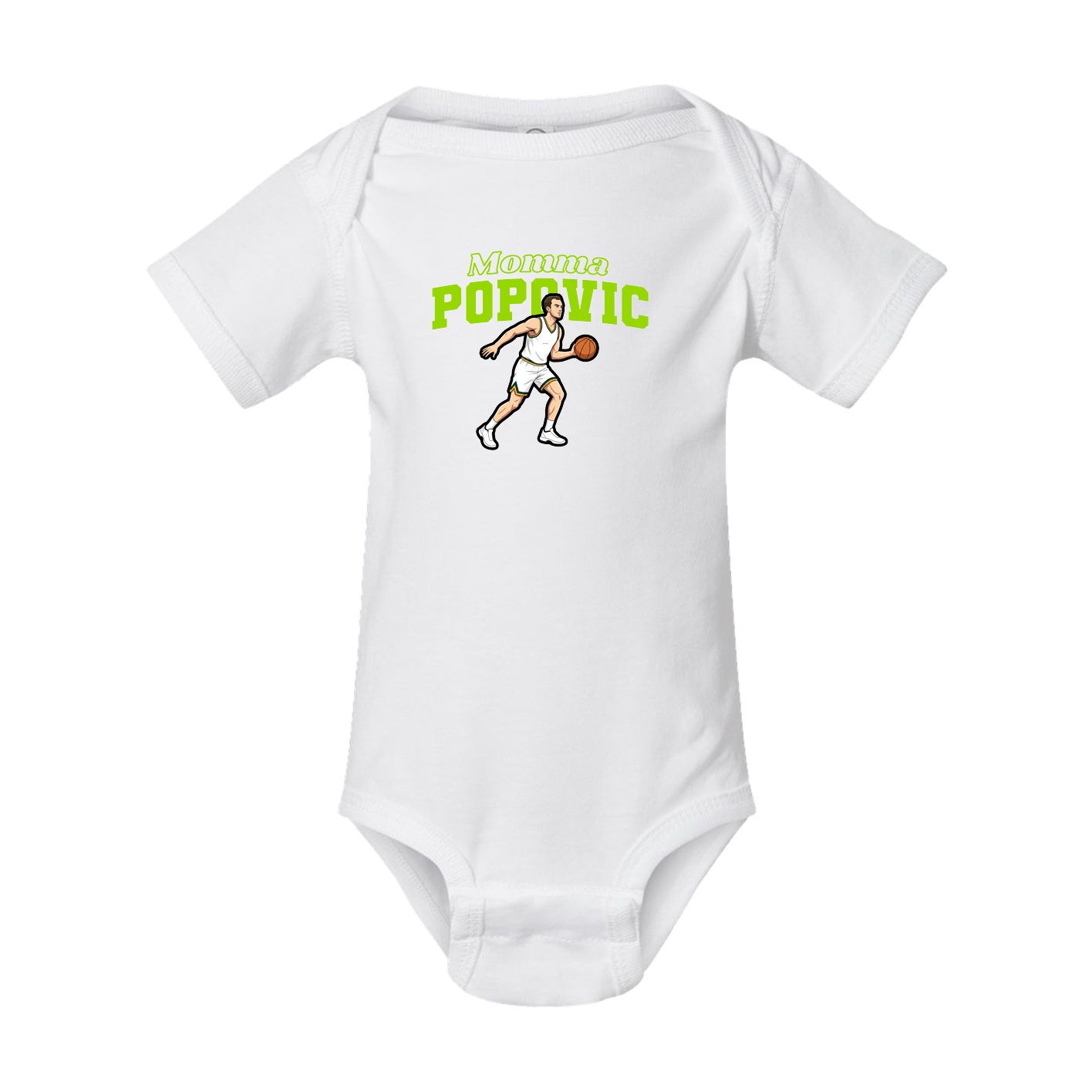Baby Onesie — Mothers Day Block in White