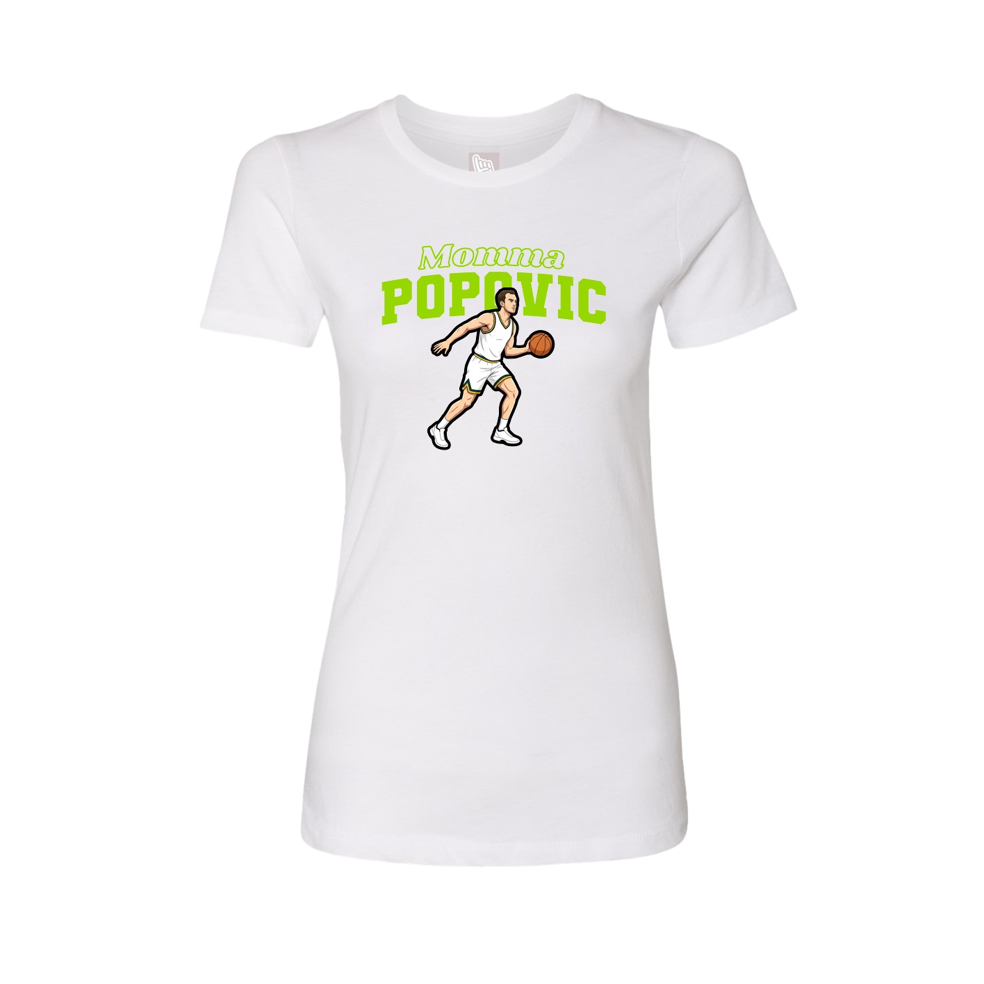 Womens Tee — Mothers Day Block in White
