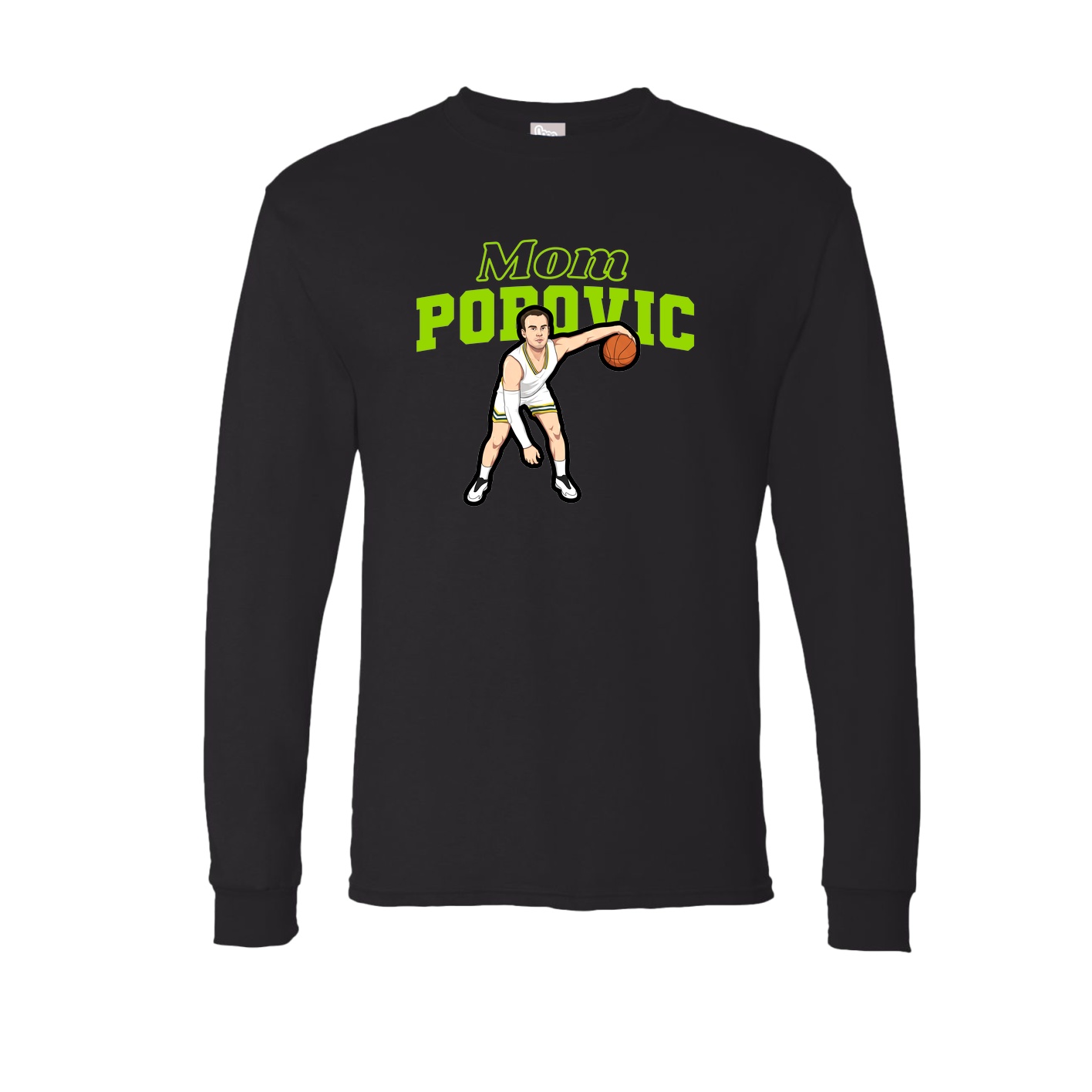 Long Sleeve Tee — Mothers Day Block in Black