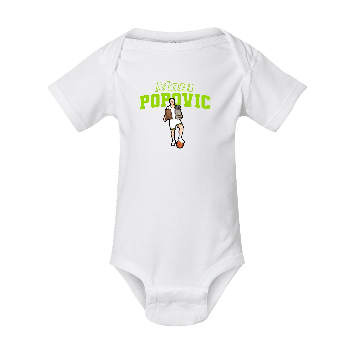 Baby Onesie — Mothers Day Block in White