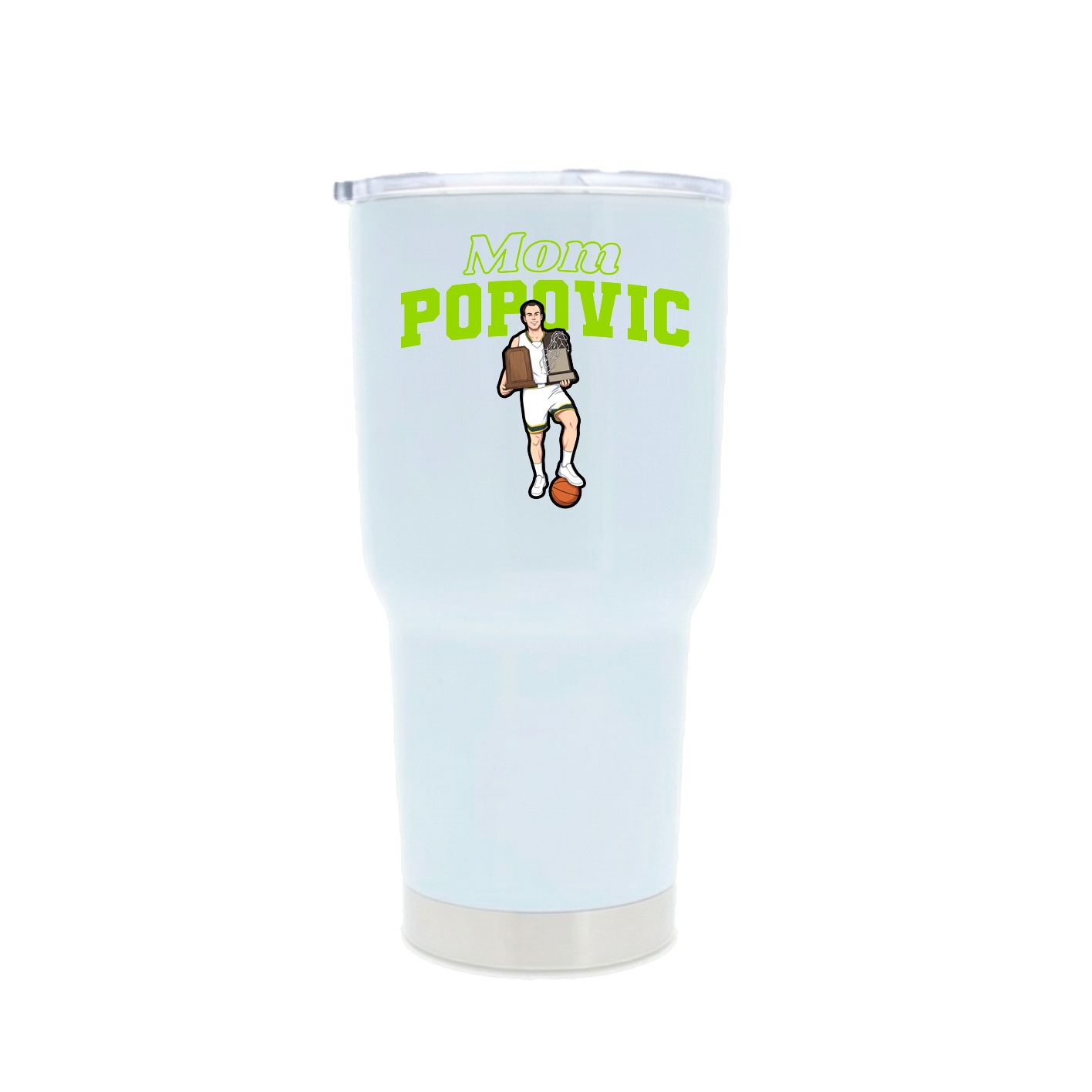 30oz Stainless Steel Tumbler — Mothers Day Block in White