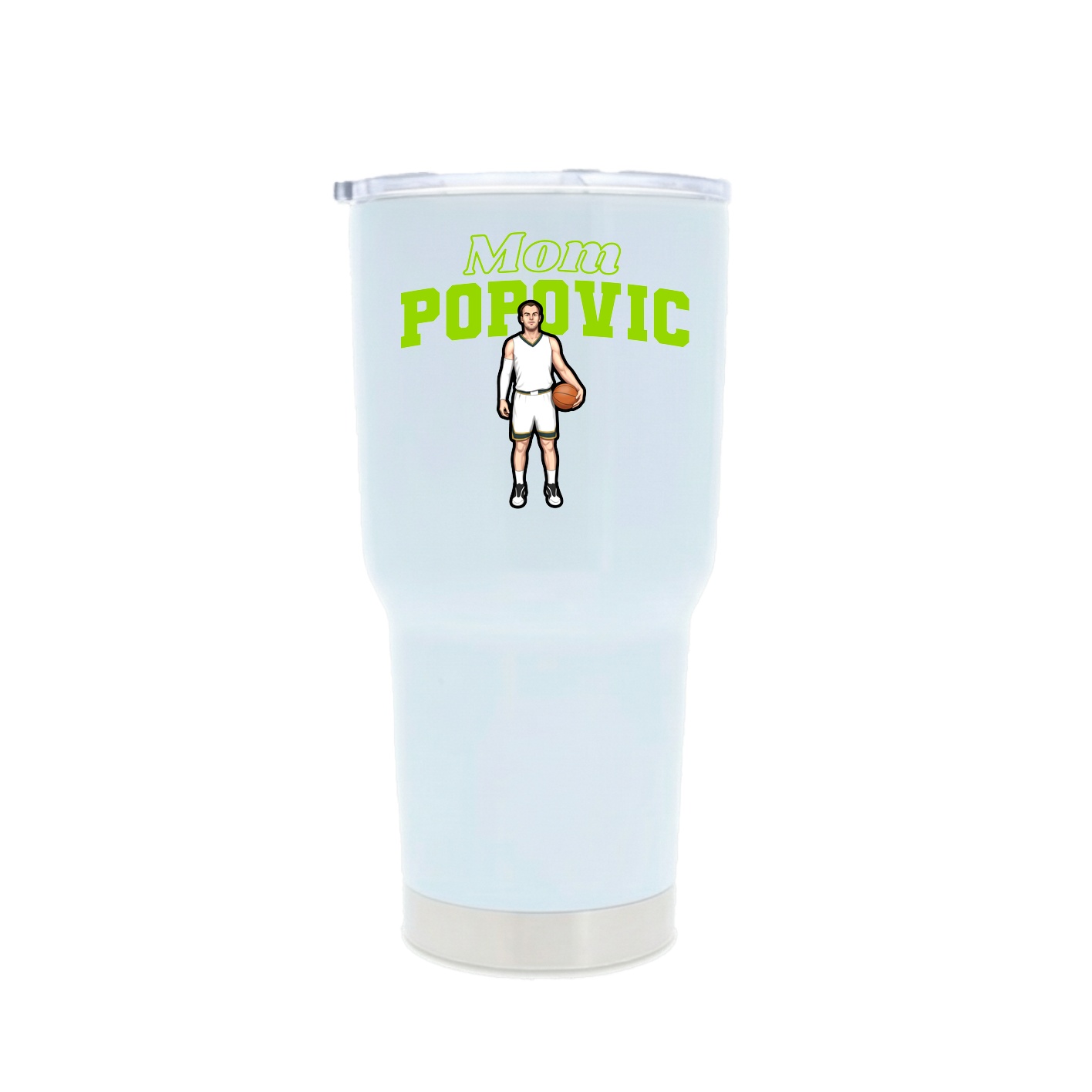 30oz Stainless Steel Tumbler — Mothers Day Block in White