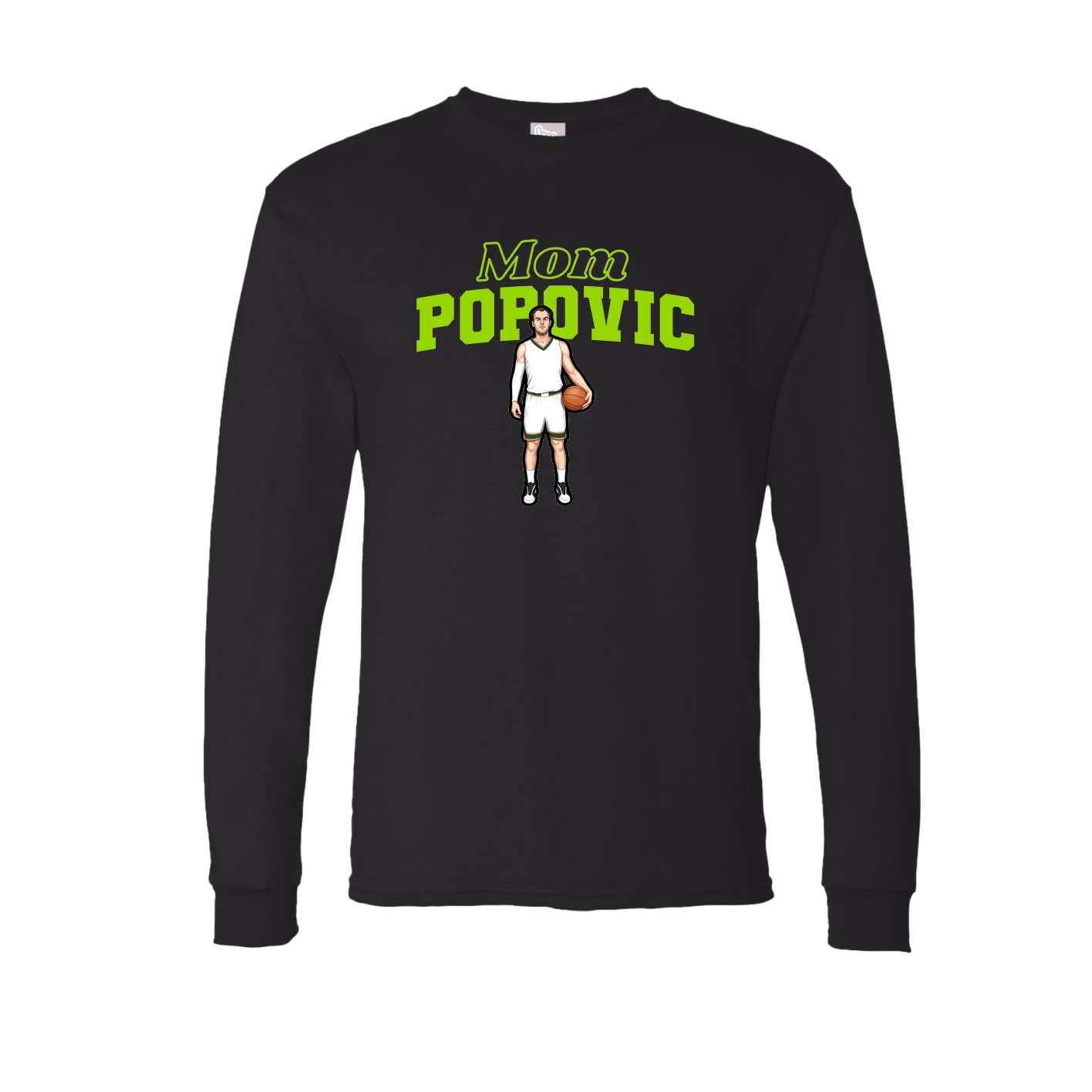 Long Sleeve Tee — Mothers Day Block in Black