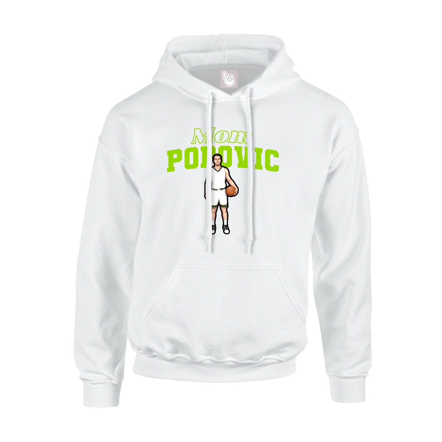 Youth Hoodie — Mothers Day Block in White