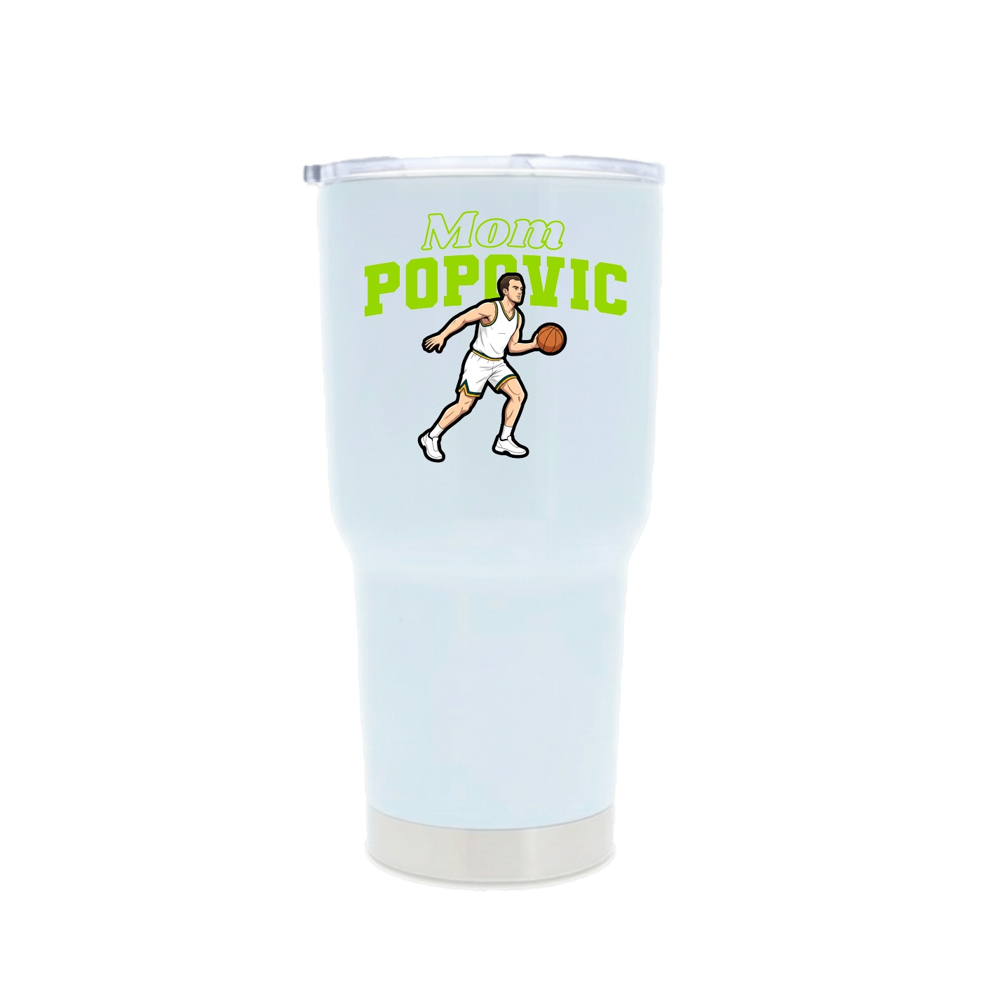 30oz Stainless Steel Tumbler — Mothers Day Block in White