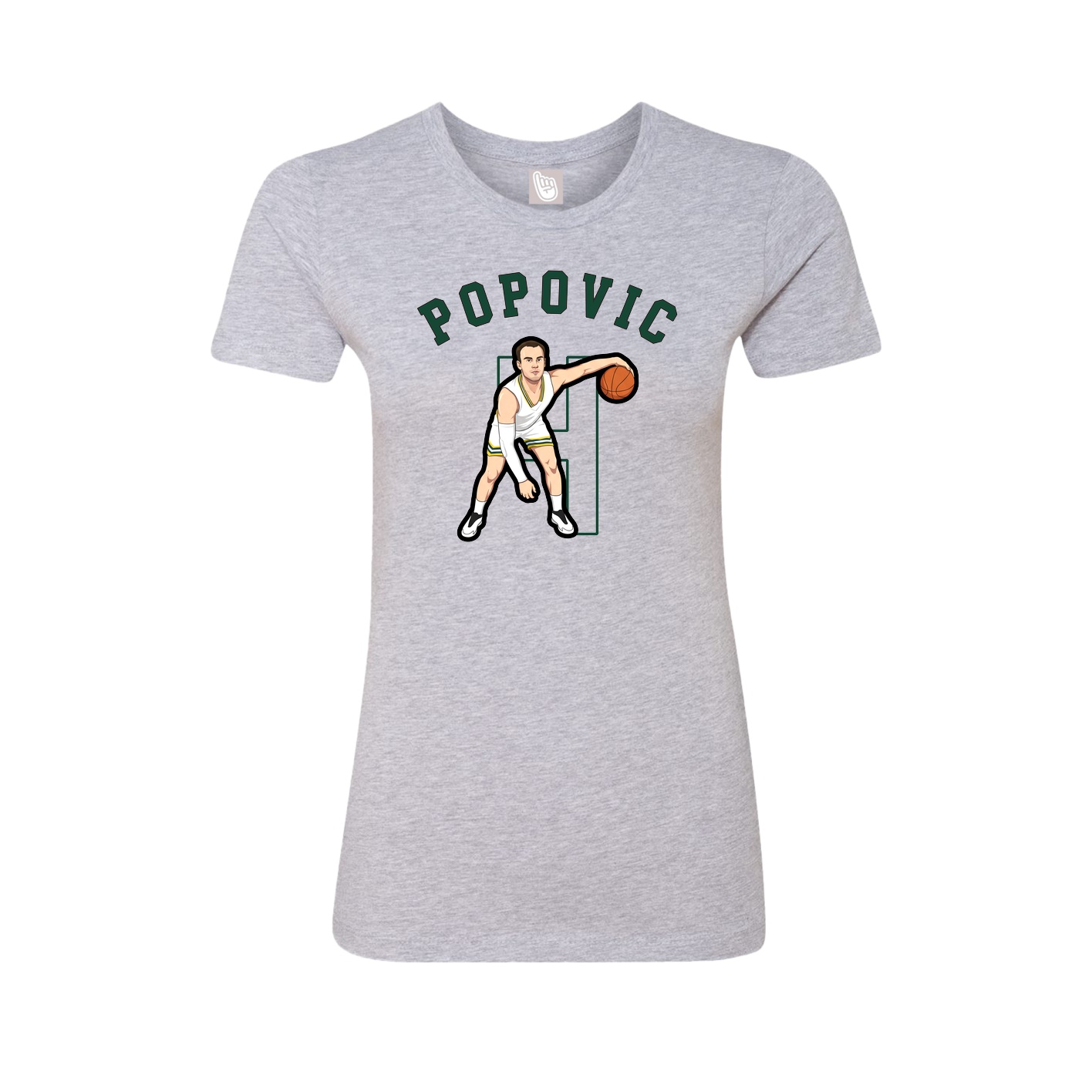 Fitted Women's Tee — Shirsey Arch in Grey