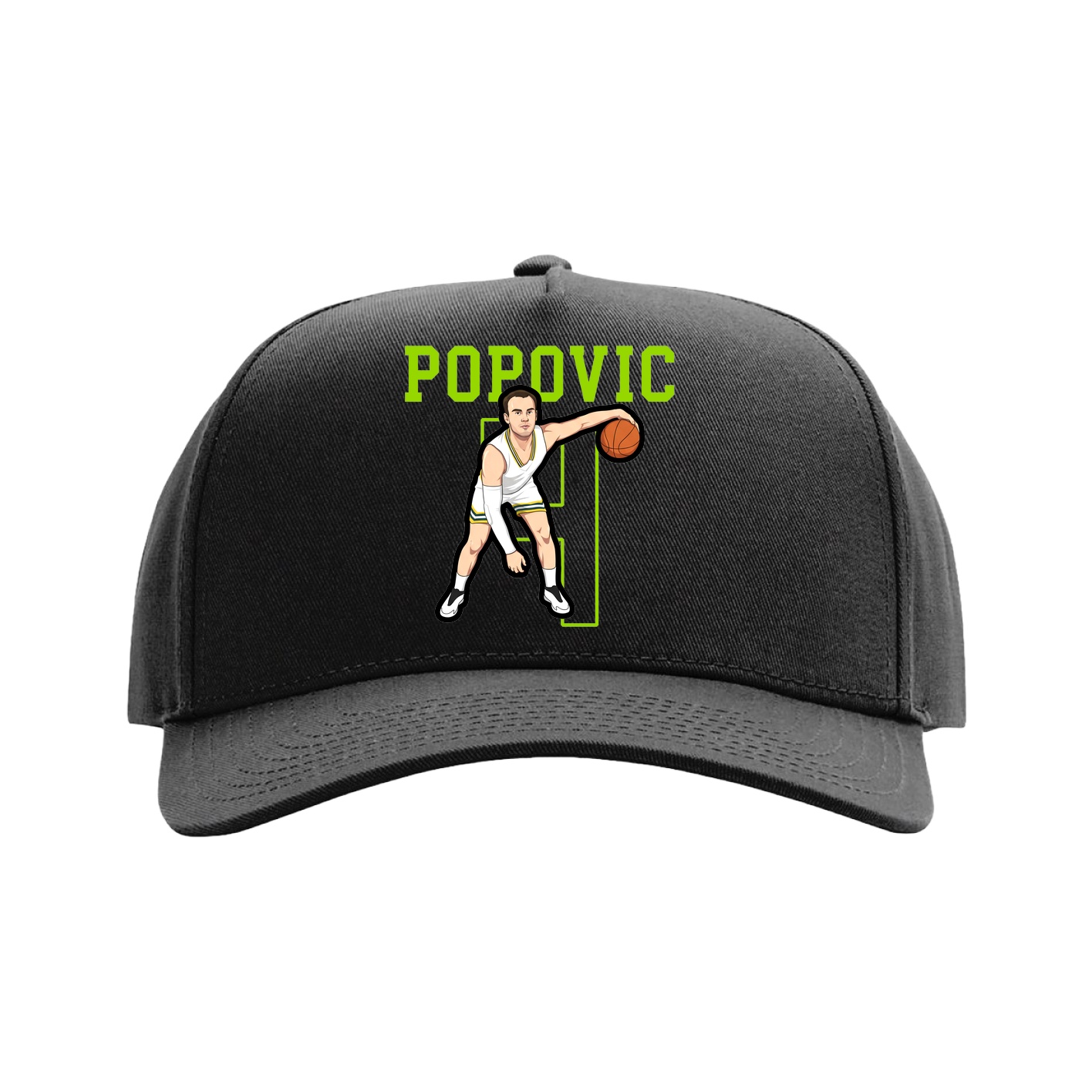 Full Fabric Five-Panel Champ Cap — Shirsey in Black