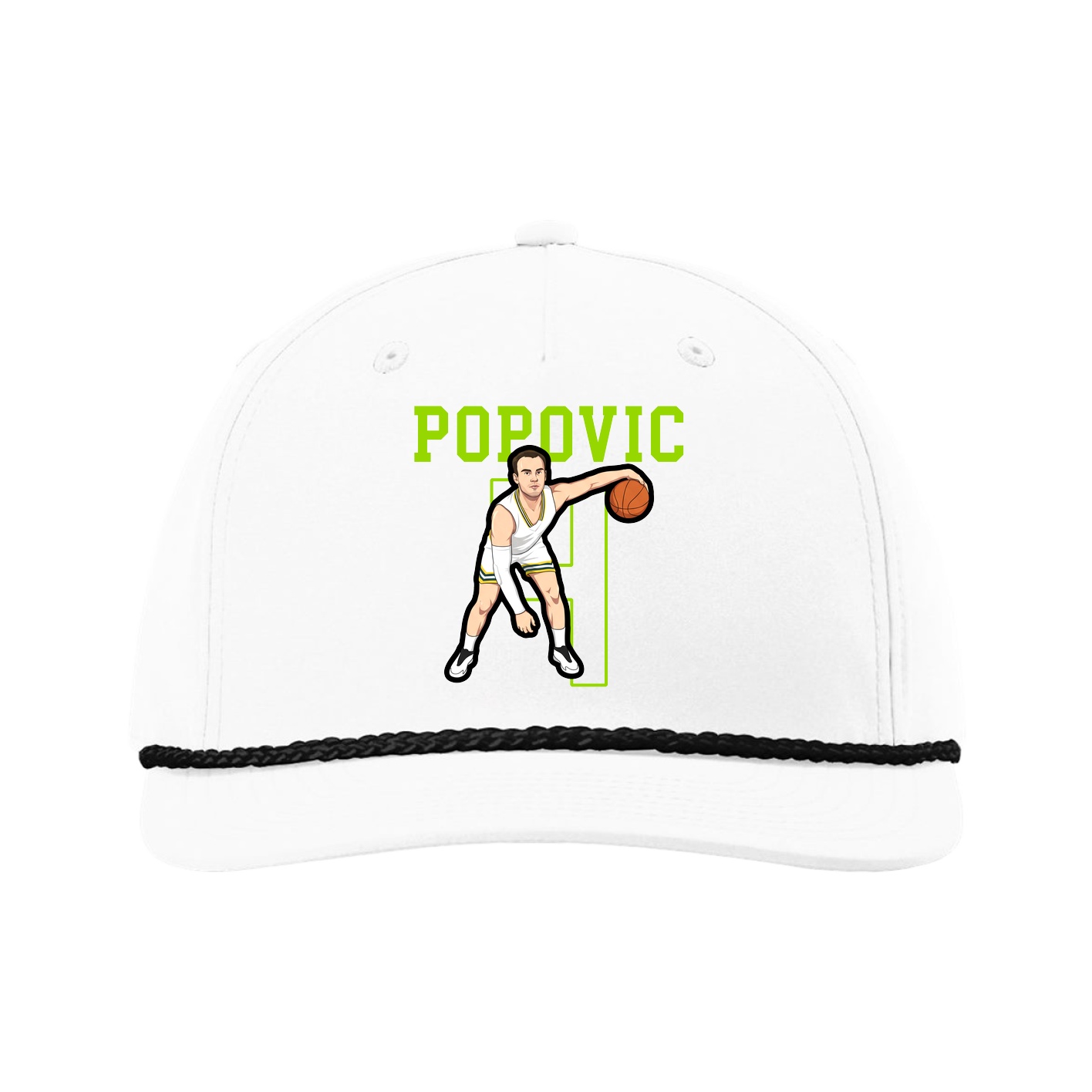 Five-Panel Classic Rope Cap — Shirsey in White