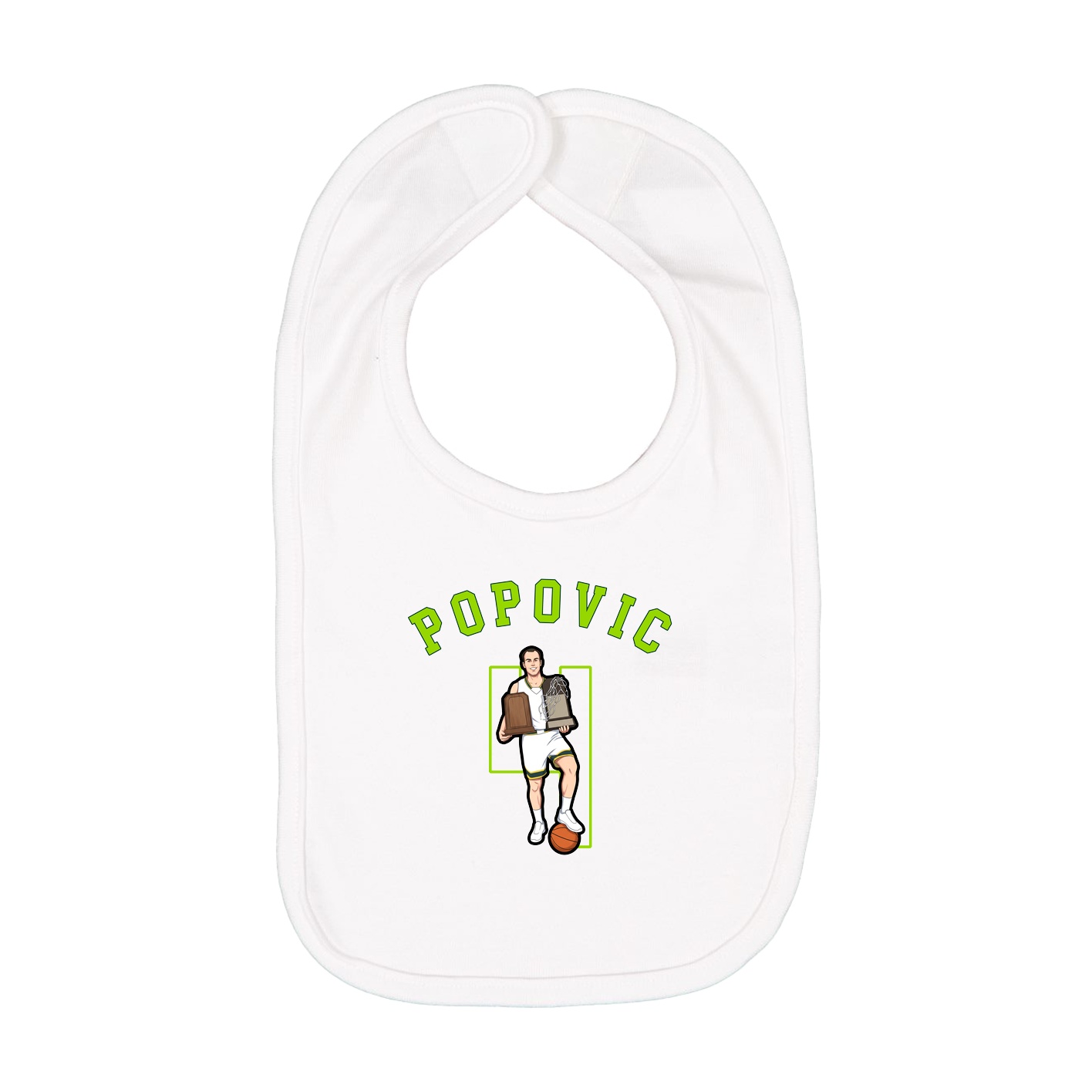 Infant Bib — Shirsey Arch in White