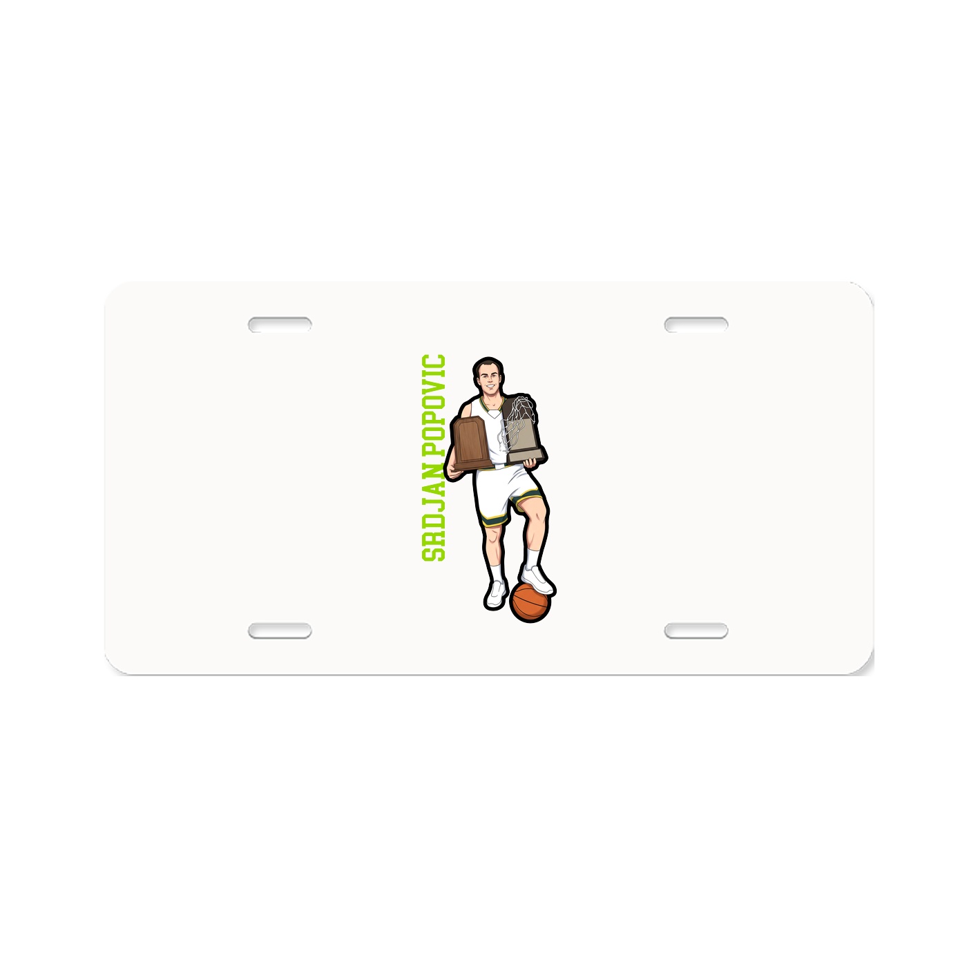 License Plate — Name Vertical in Classic