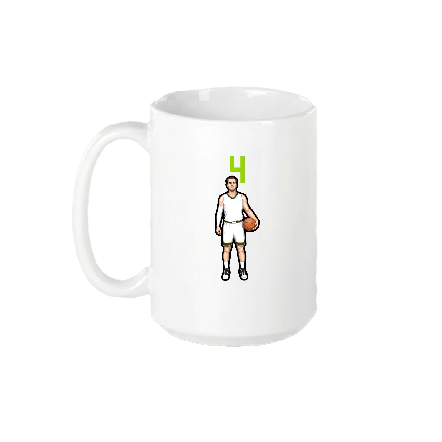 15oz Coffee Mug — Number Top in White